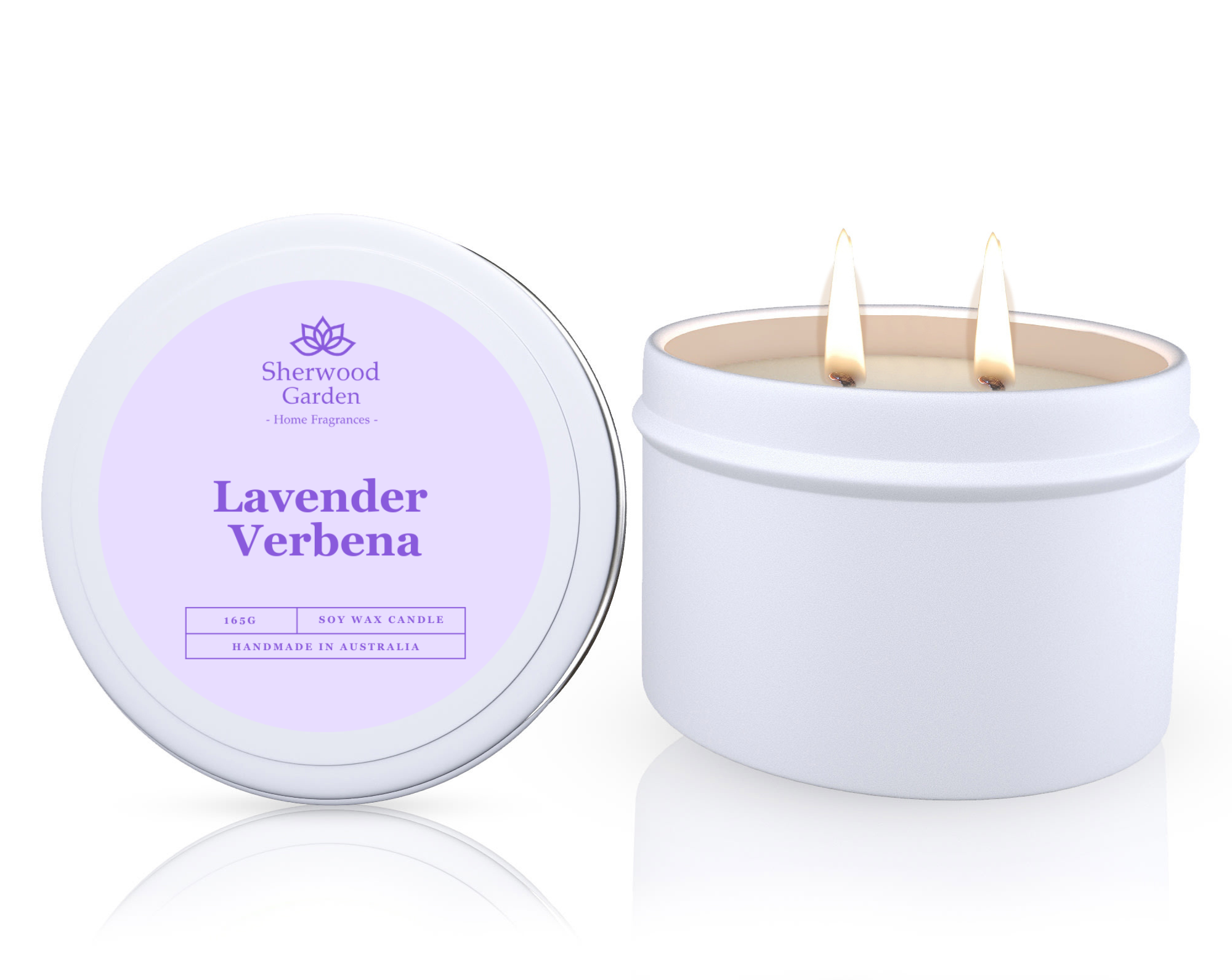 Sherwood Garden Lavender Verbena Soy Candle Tin 165g