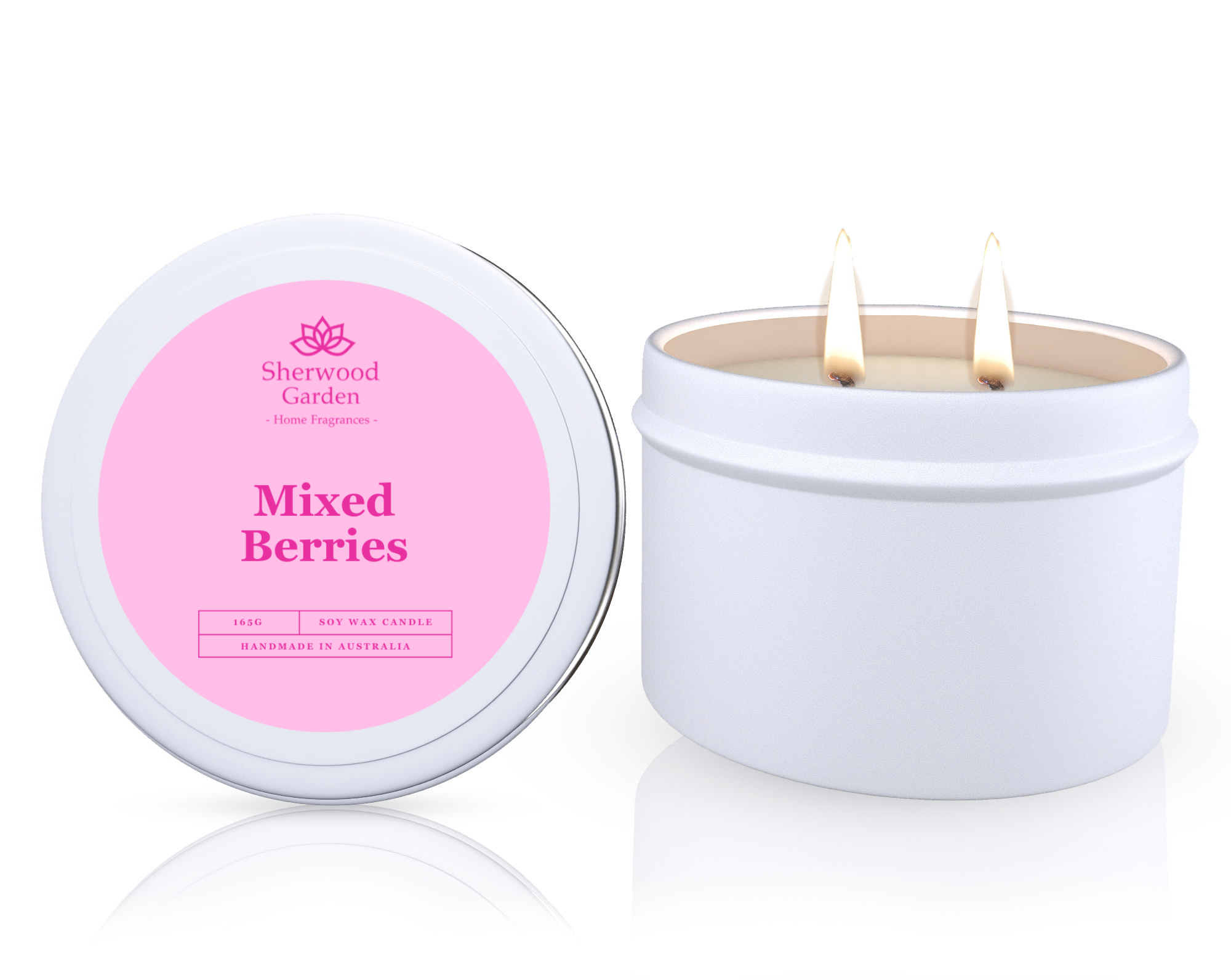 Sherwood Garden Mixed Berries Soy Candle Tin 165g