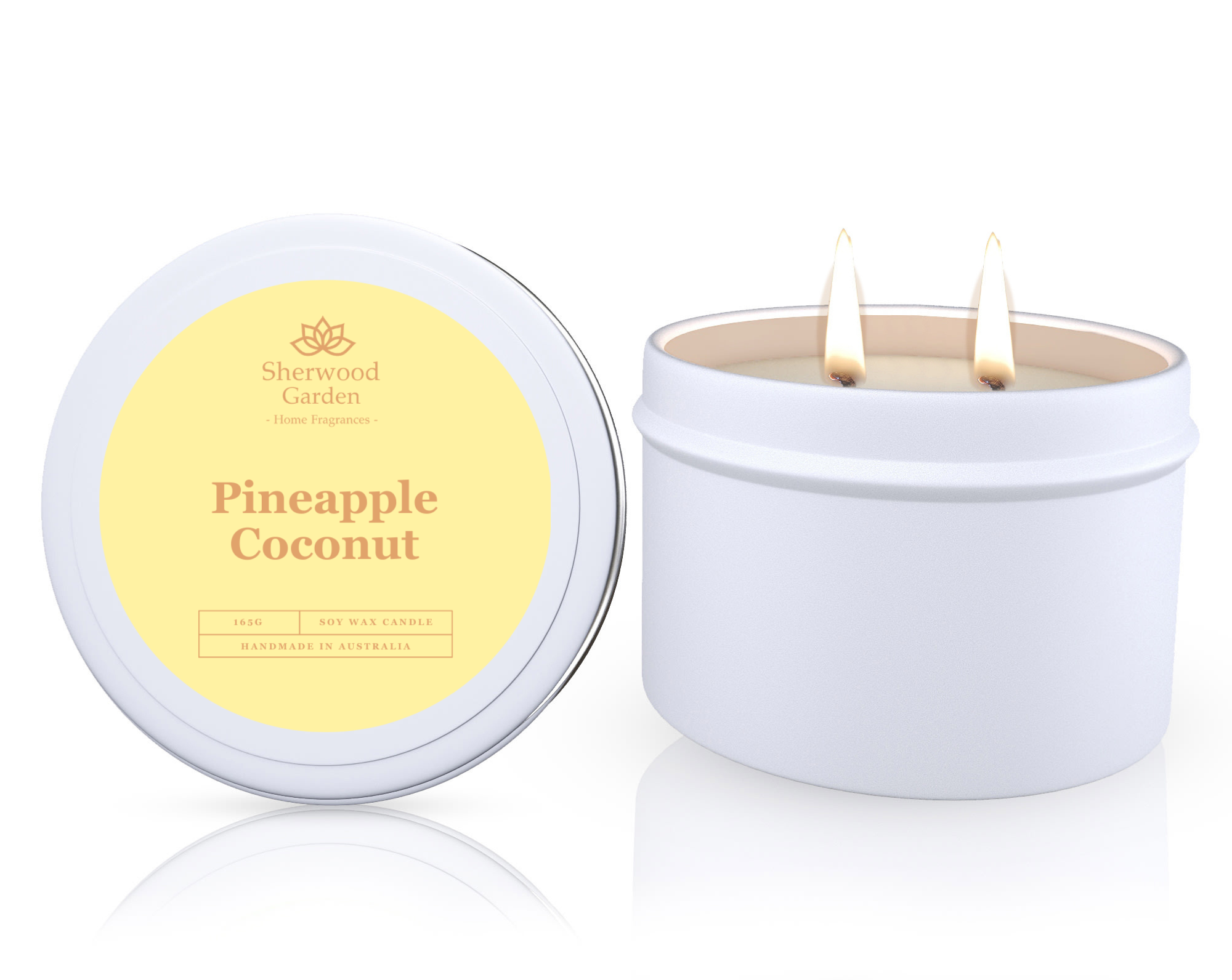 Sherwood Garden Pineapple Coconut Soy Candle Tin 165g