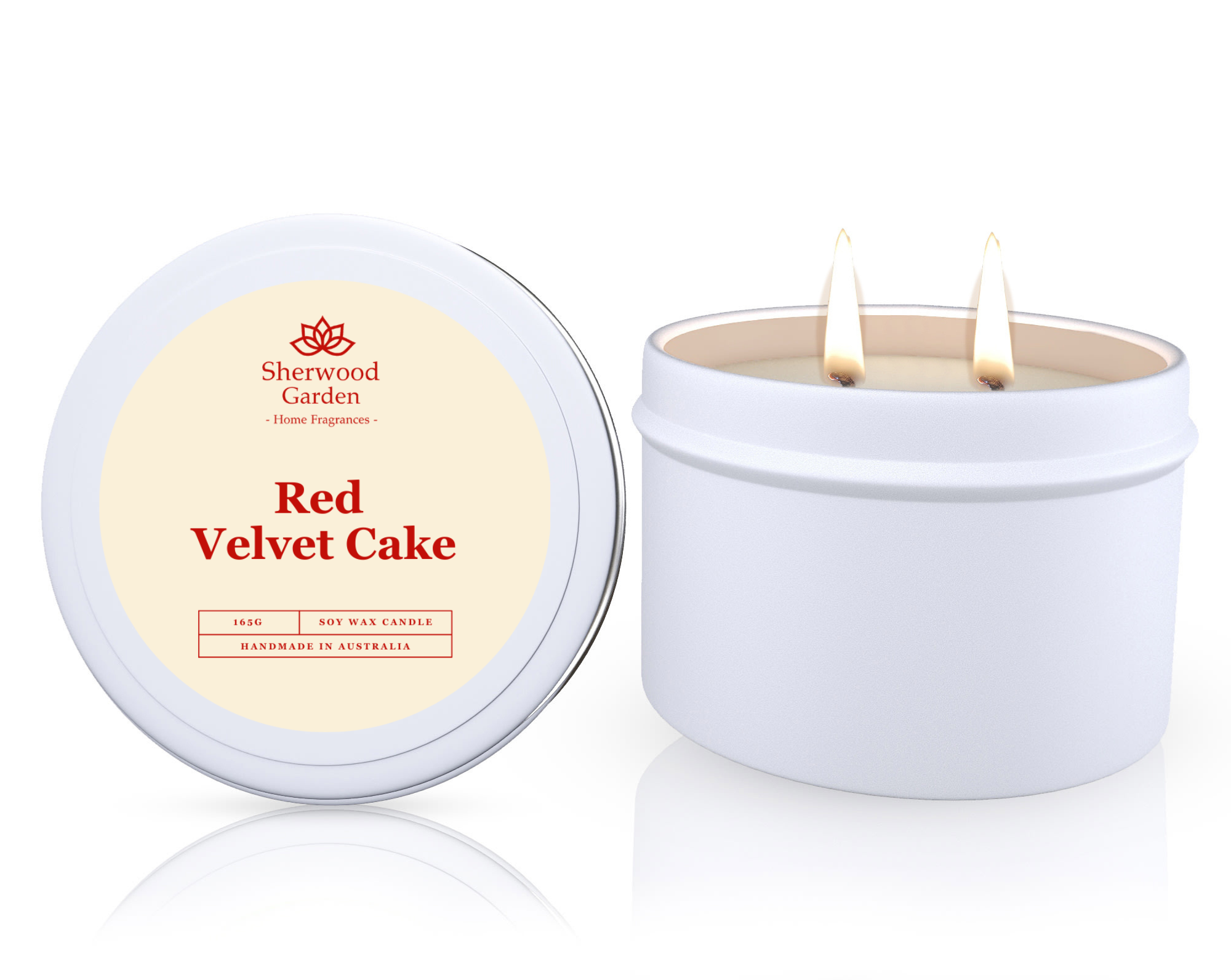 Sherwood Garden Red Velvet Cake Soy Candle Tin 165g