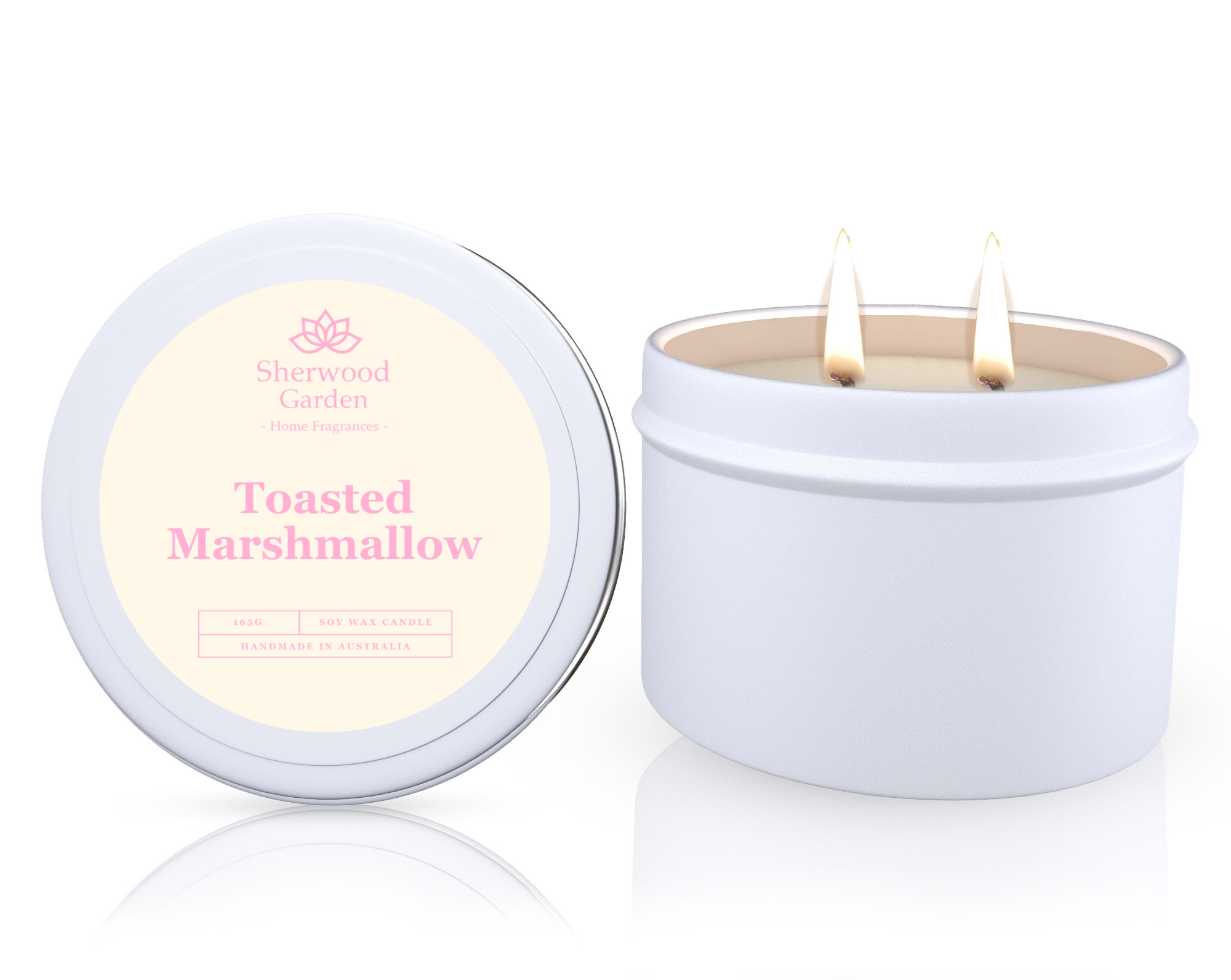 Sherwood Garden Toasted Marshmallow Soy Candle Tin 165g