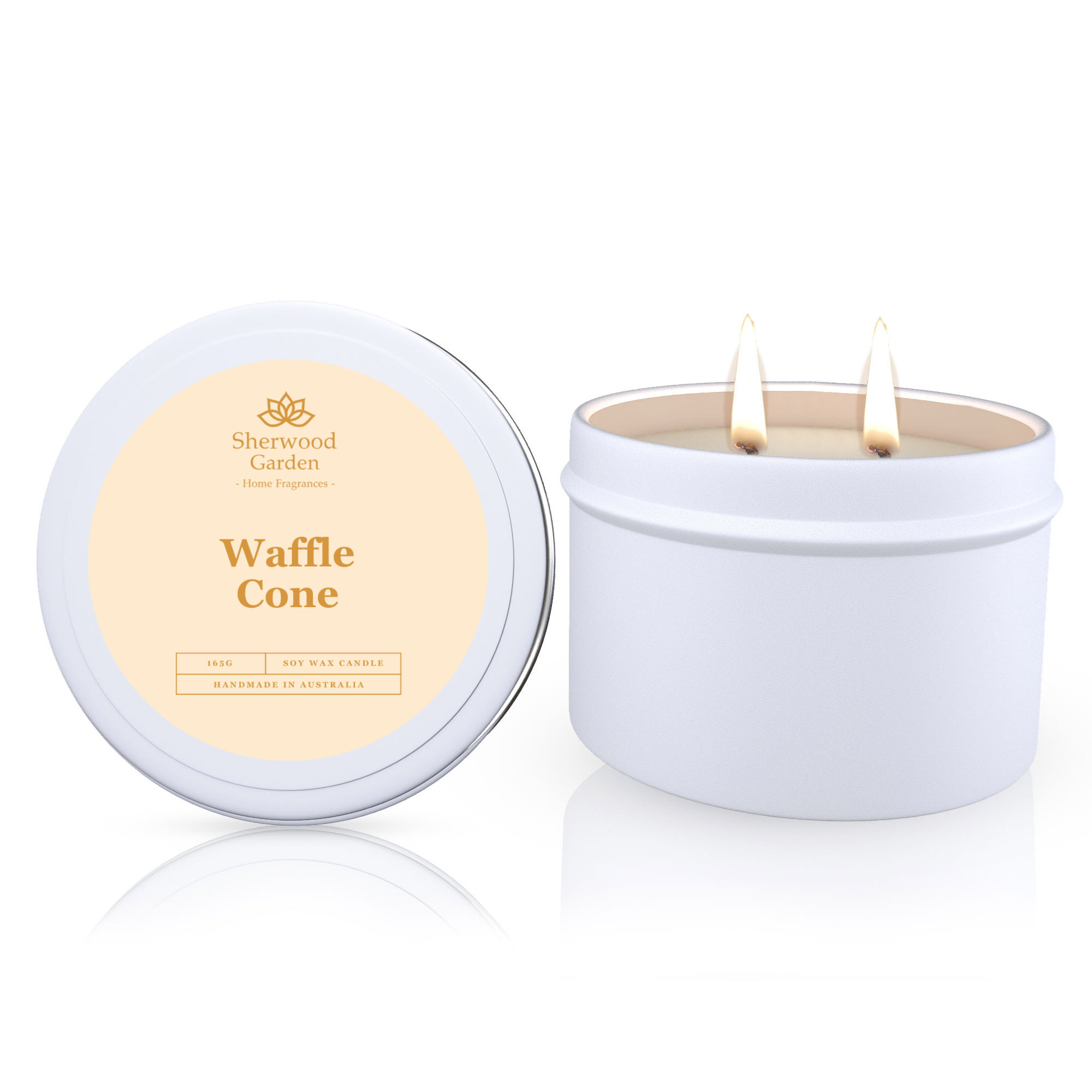 Sherwood Garden Waffle Cone Soy Candle Tin 165g