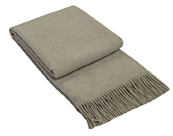 Brighton Throw - 100% NZ Wool - Beige - Harrogates