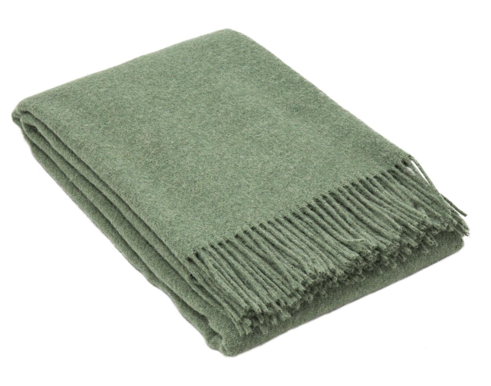 Brighton Throw - 100% NZ Wool - Sage - Harrogates