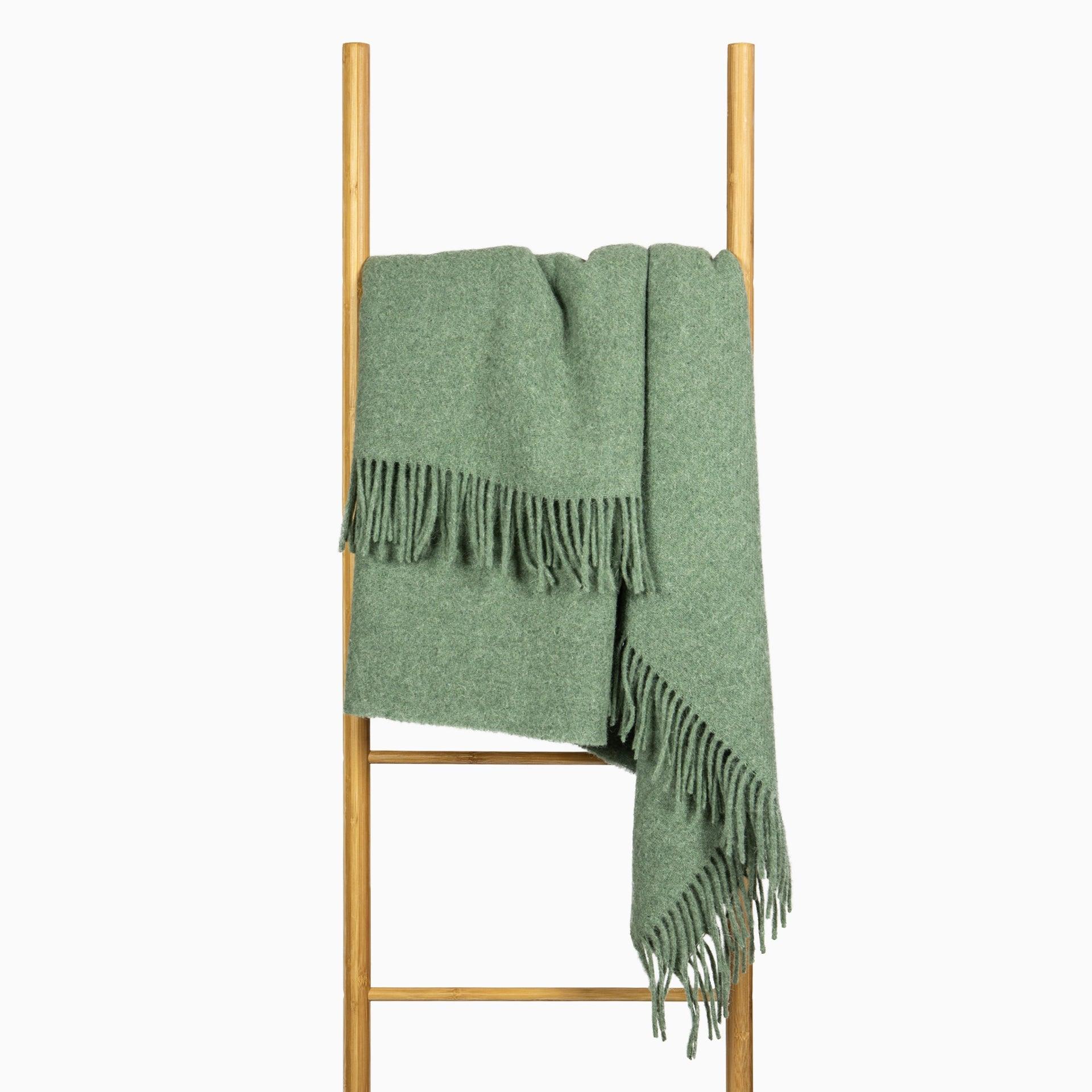 Brighton Throw - 100% NZ Wool - Sage - Harrogates