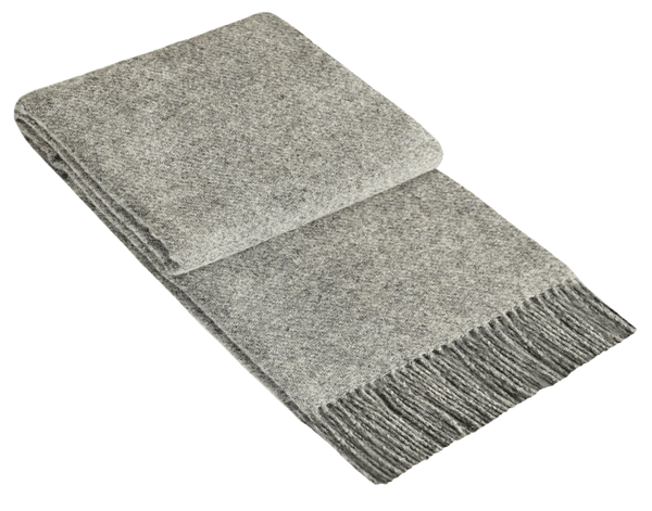 Brighton Throw - 100% NZ Wool - Grey - Harrogates