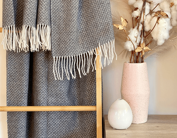 Chiswick Throw - Merino Wool/Cashmere - Grey - Harrogates
