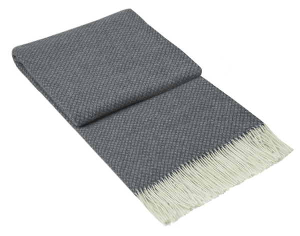 Chiswick Throw - Merino Wool/Cashmere - Grey - Harrogates