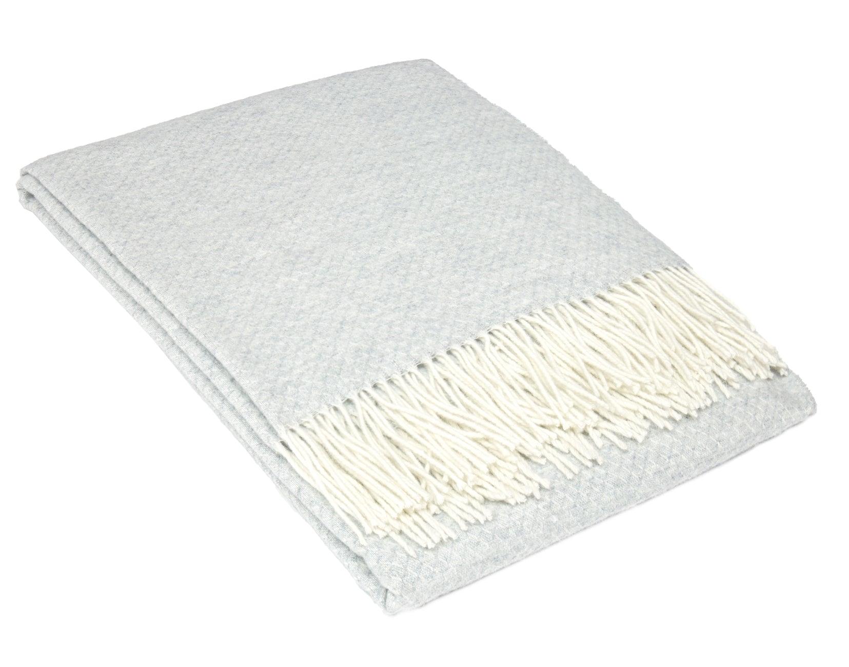 Chiswick Throw - Merino Wool/Cashmere - Light Grey - Harrogates