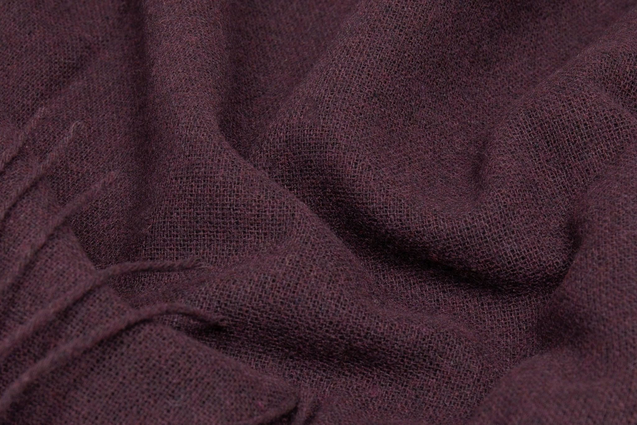 Paddington Throw - Fine Wool Blend - Plum - Harrogates