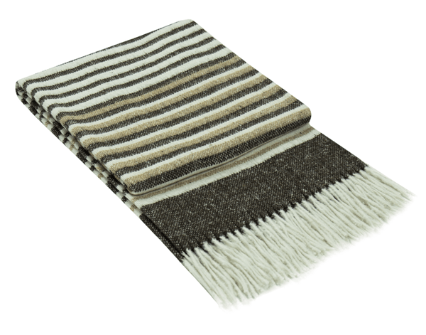 Richmond Throw - Reclaimed Wool Blend - Tan - Harrogates