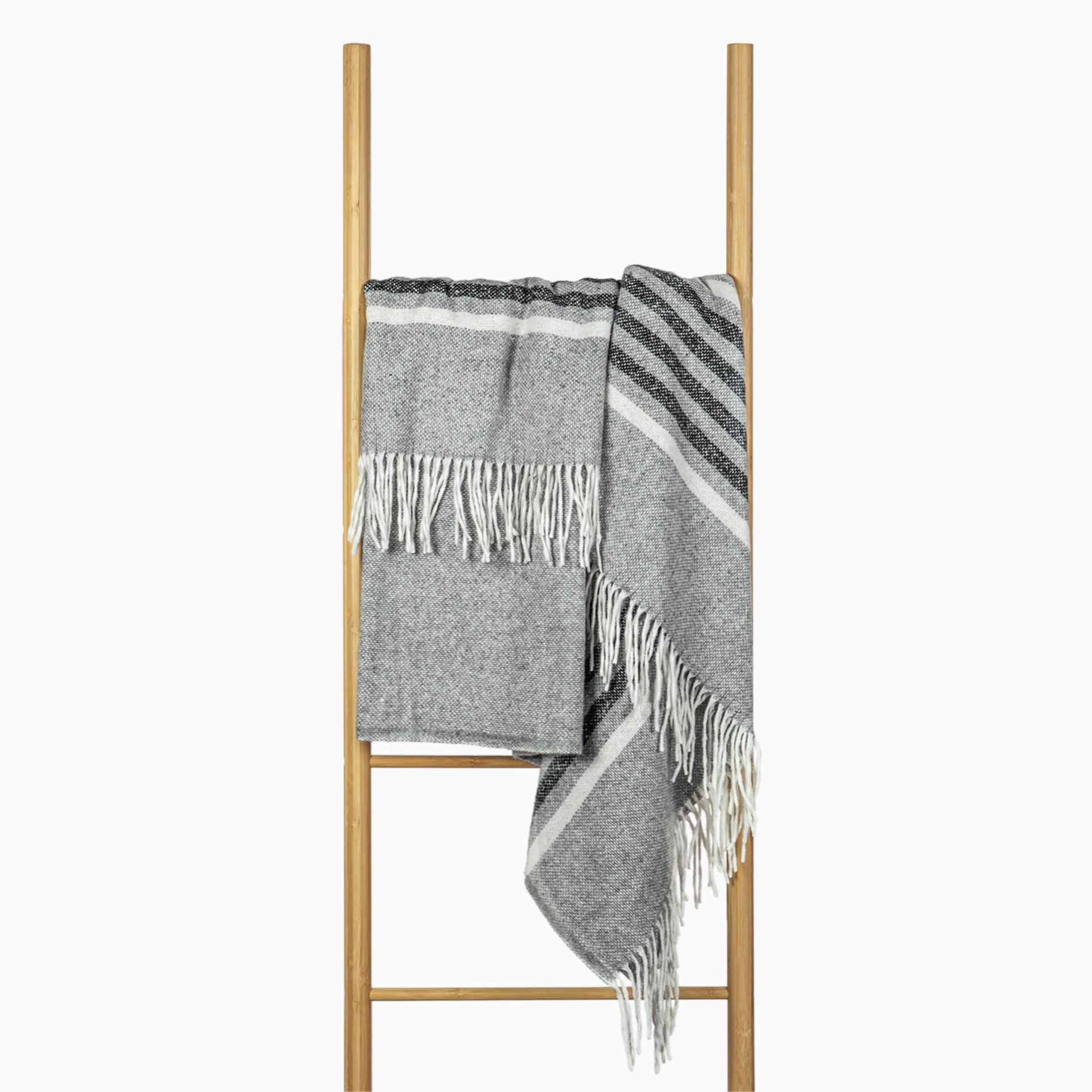Richmond Throw - Reclaimed Wool Blend - Grey - Harrogates