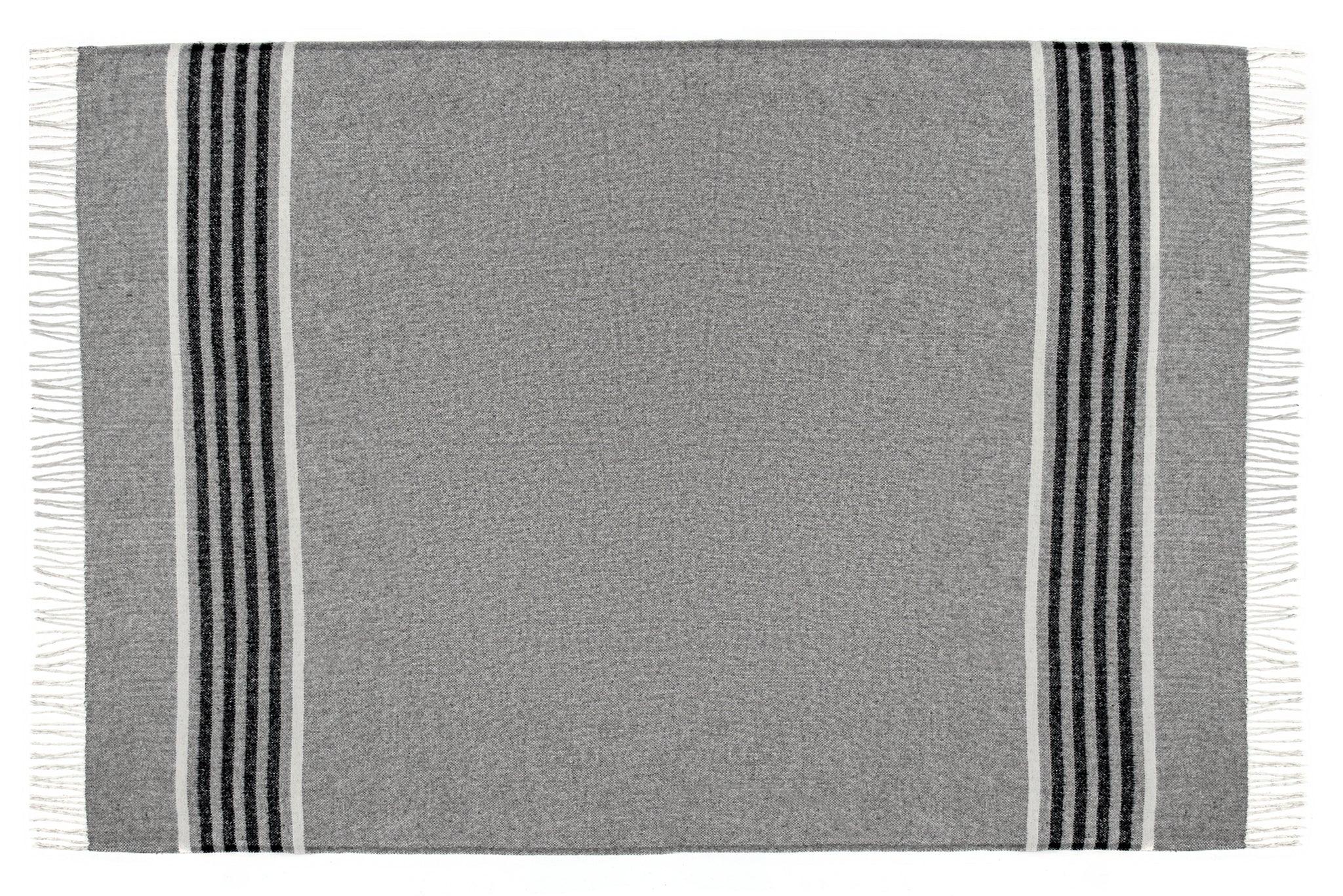 Richmond Throw - Reclaimed Wool Blend - Grey - Harrogates