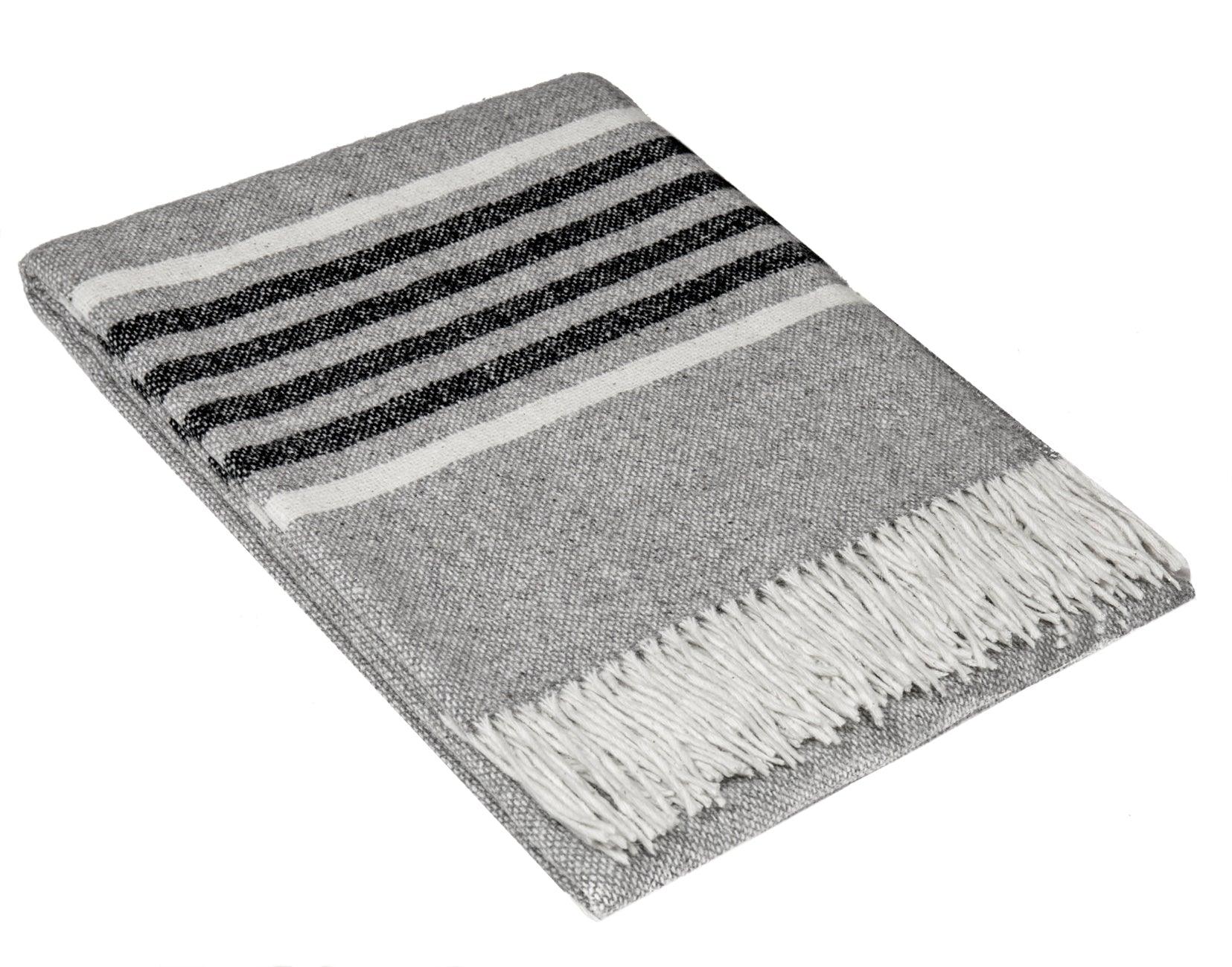 Richmond Throw - Reclaimed Wool Blend - Grey - Harrogates
