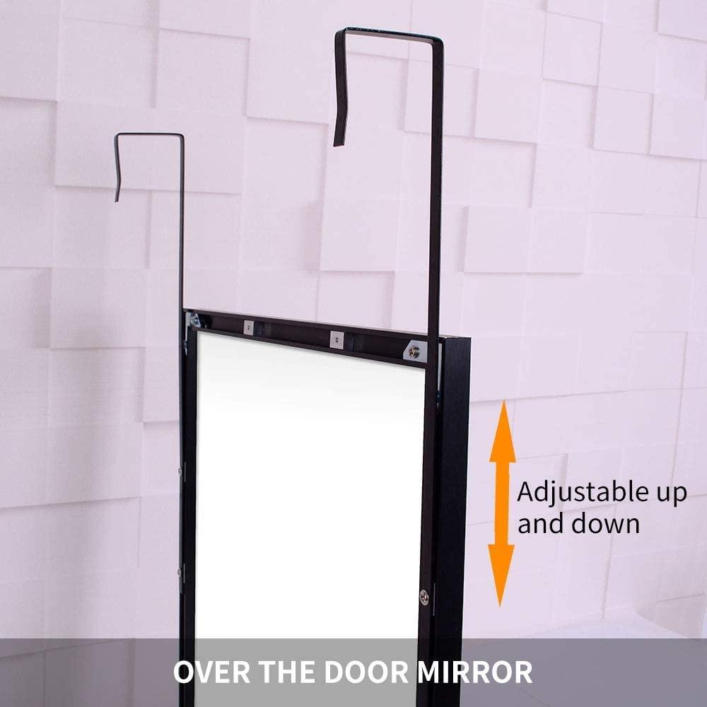 Full-Length Long-Standing Mirror (106 x 35 cm, Black)