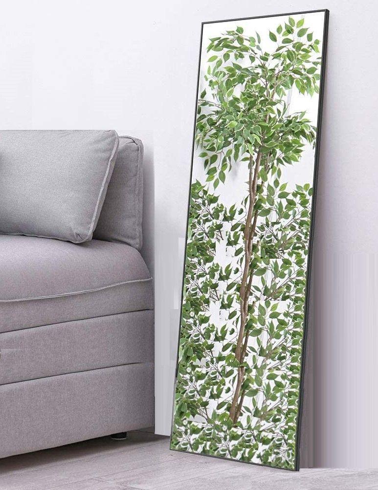 Full-Length Long-Standing Mirror (106 x 35 cm, Black)