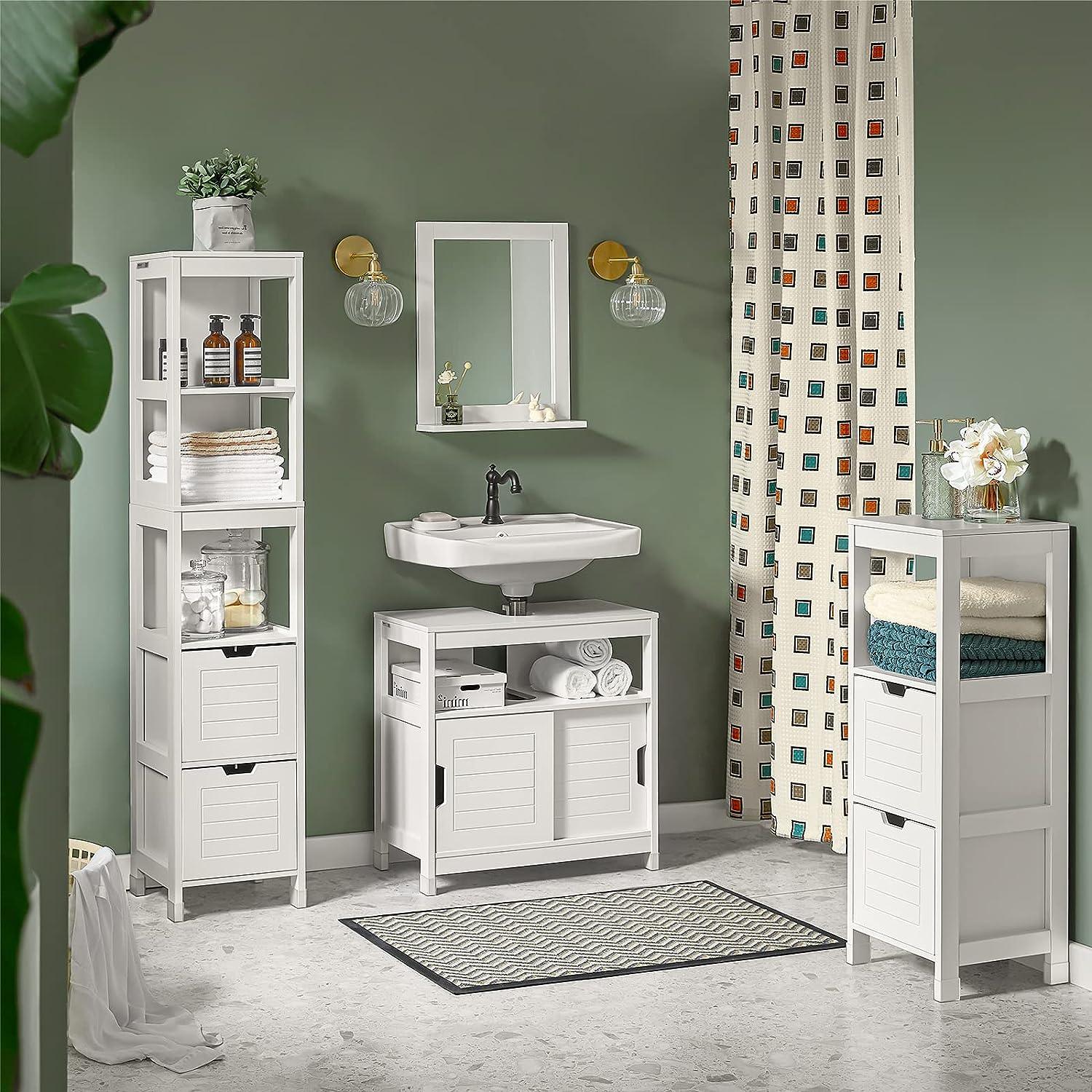 Vanity Unit Bathroom Furniture, White - Harrogates