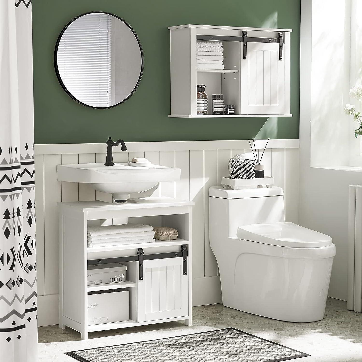Bathroom Wall Cabinet Storage Cupboard - Harrogates