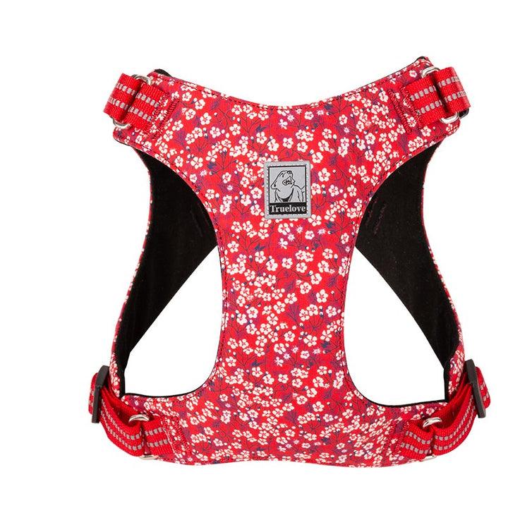 Floral Doggy Harness Red S - Harrogates