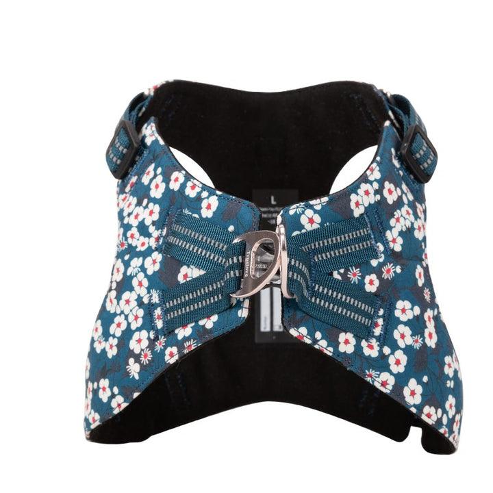 Floral Doggy Harness Saxony Blue XS - Harrogates