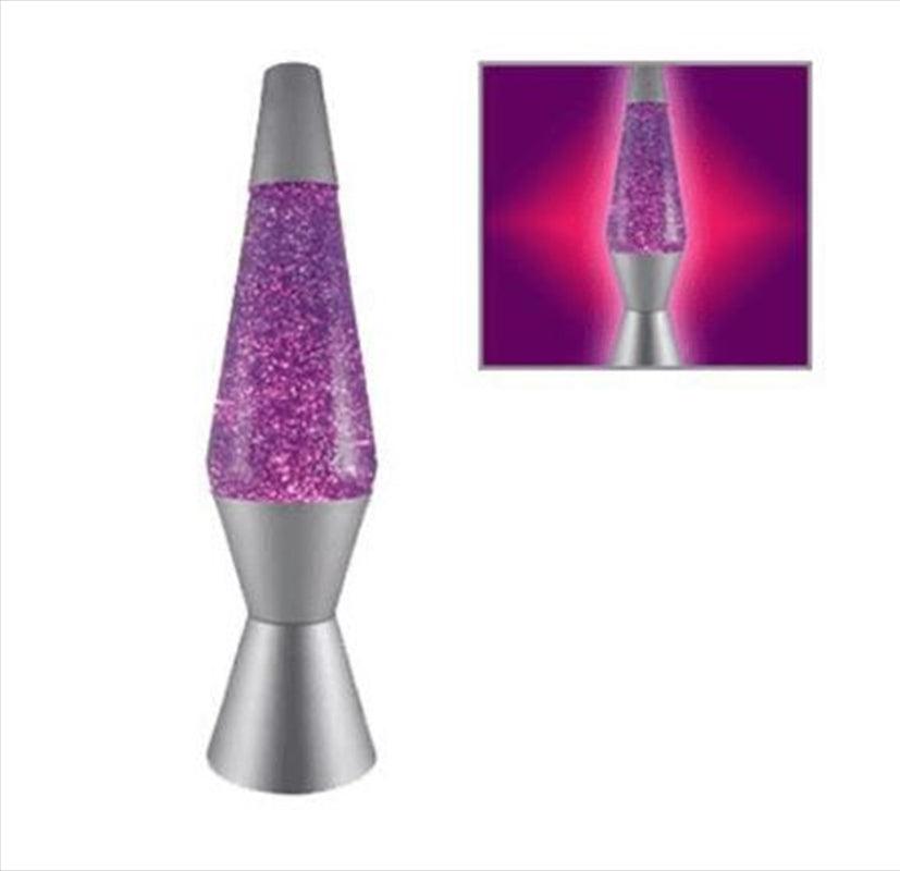 Silver/Purple Diamond Glitter Lamp - Harrogates