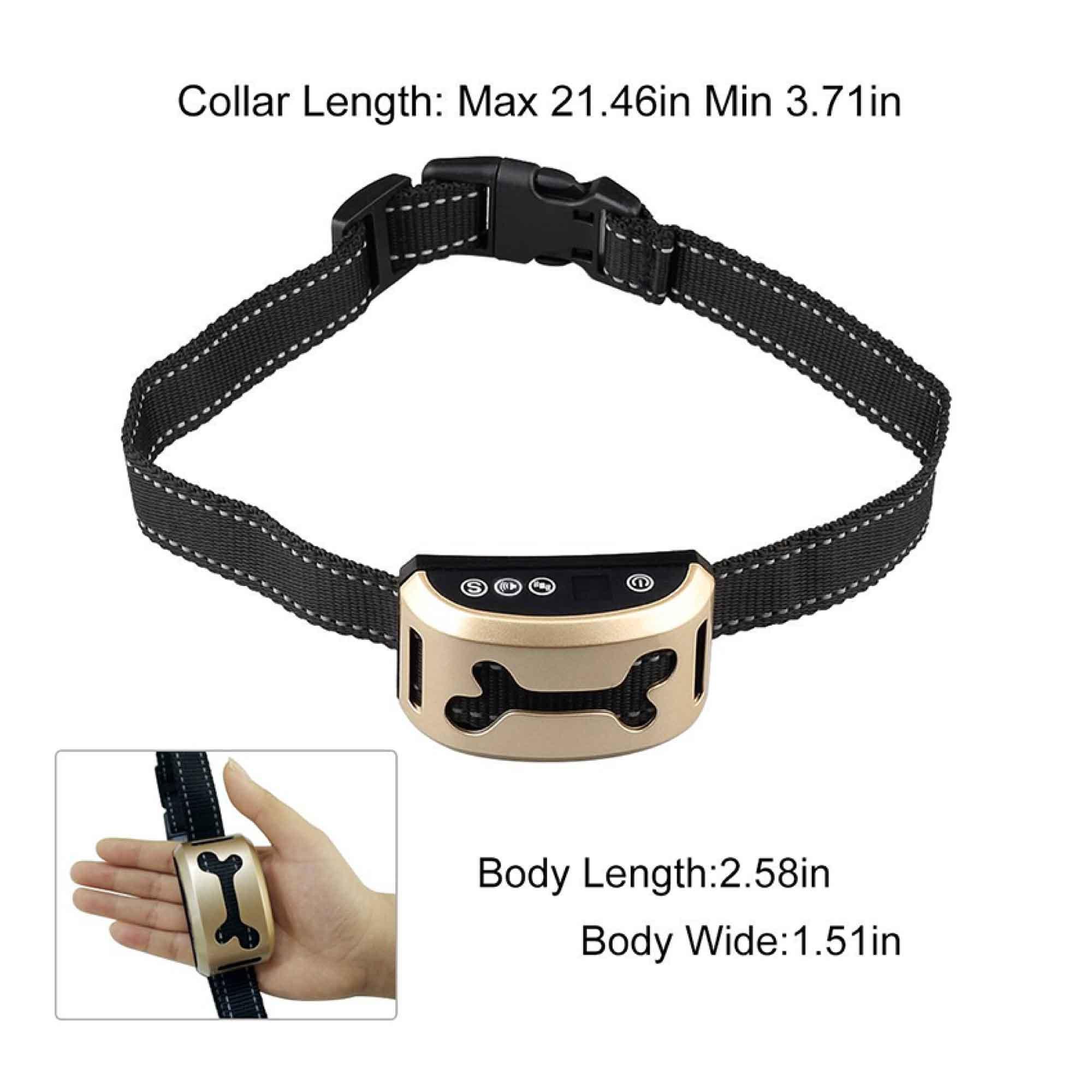 Dog Bark Collar - Sound and Vibration Automatic USB Rechargeable Training Device - Harrogates