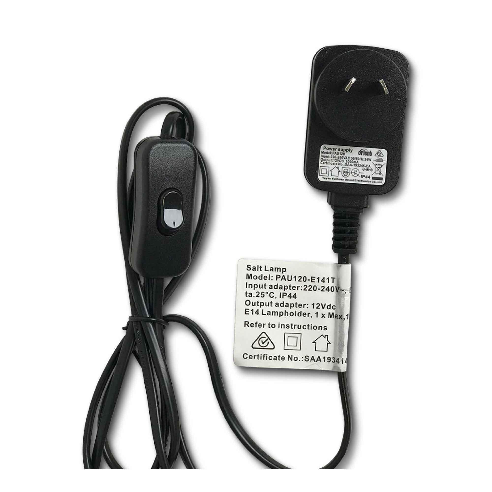 12V 12W Horse Himalayan Pink Salt Lamp Carved Knight Rock Crystal Light Bulb On/Off - Harrogates