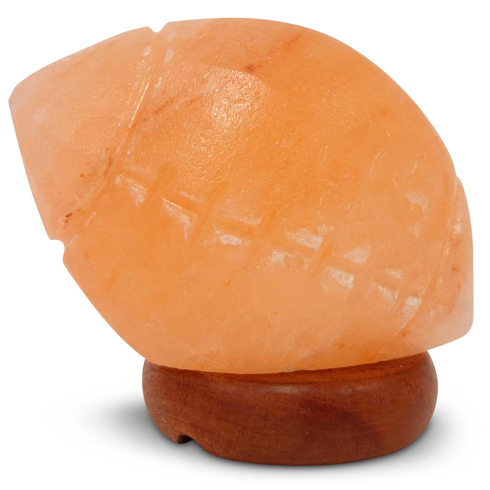 12V 12W Rugby Himalayan Pink Salt Lamp Carved Footy Rock Crystal Light Bulb On/Off - Harrogates