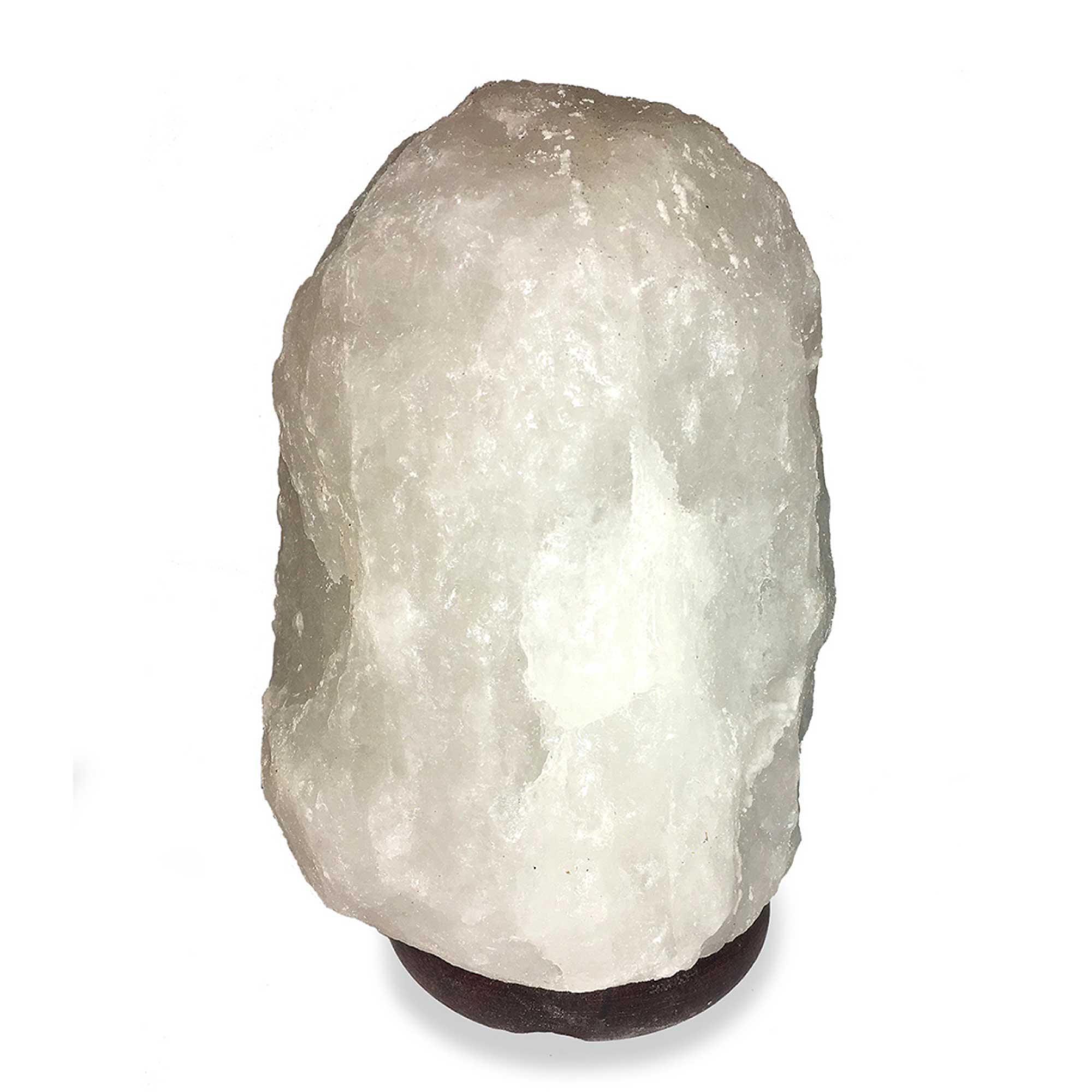 12V 12W 2-3Kg Himalayan White Salt Lamp Crystal Rock Natural Shape Unique Lamps - Harrogates