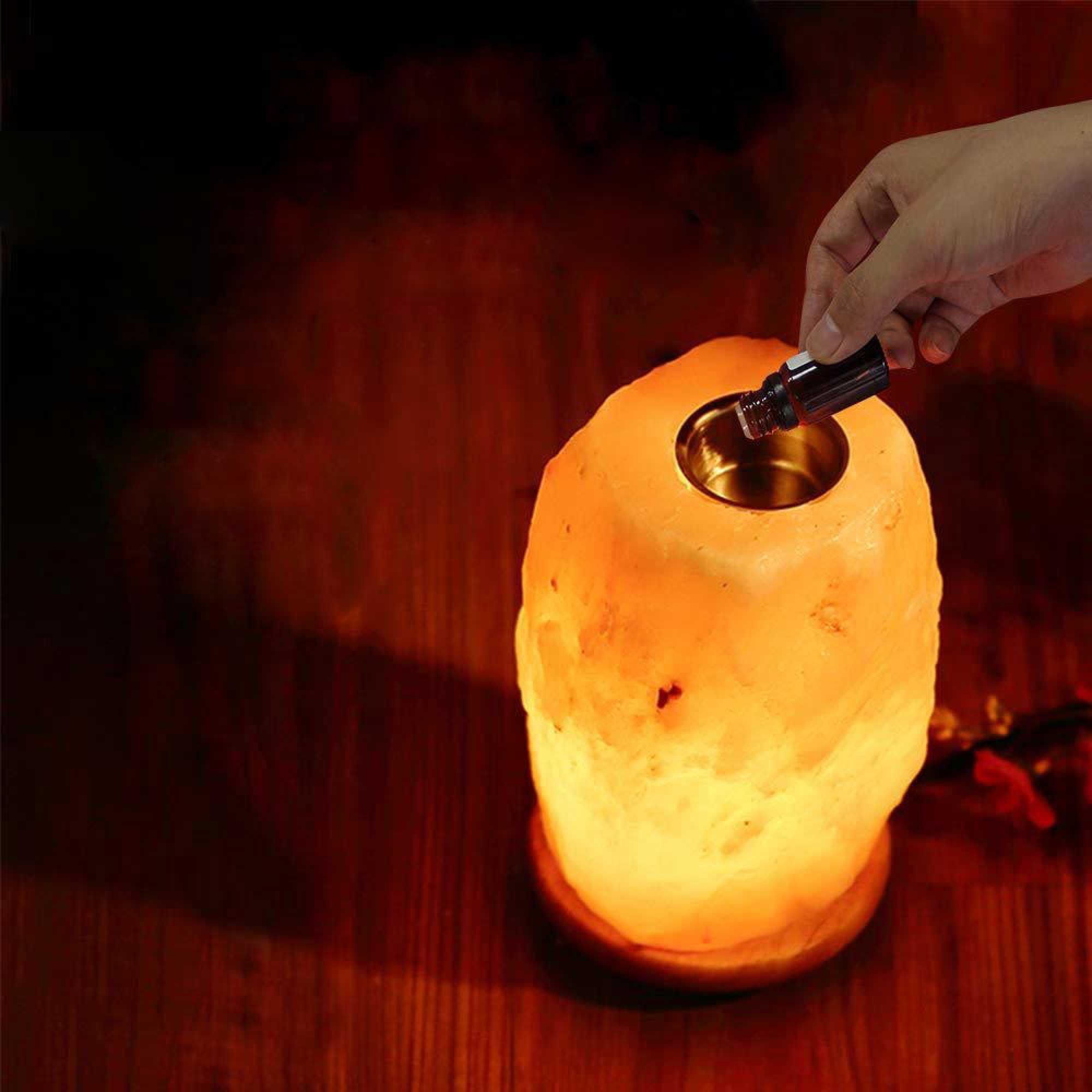 12V 12W 3-5kg Himalayan Pink Salt Diffuser Essential Oil Lamp Aromatherapy On/Off - Harrogates