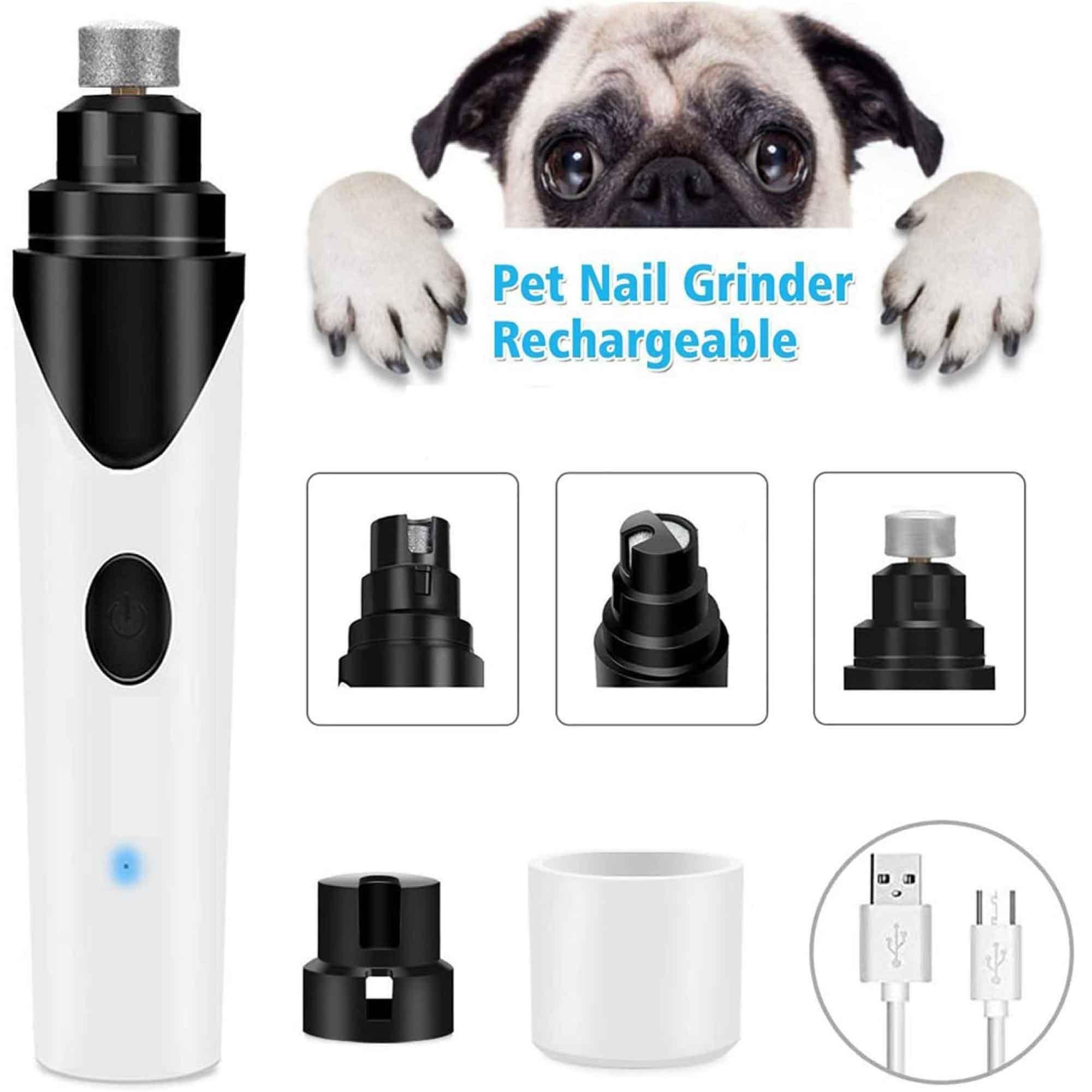 Pet Nail Grinder Dog Cat Electric Trimmer Rechargeable Clipper Claw Filer N8 - Harrogates