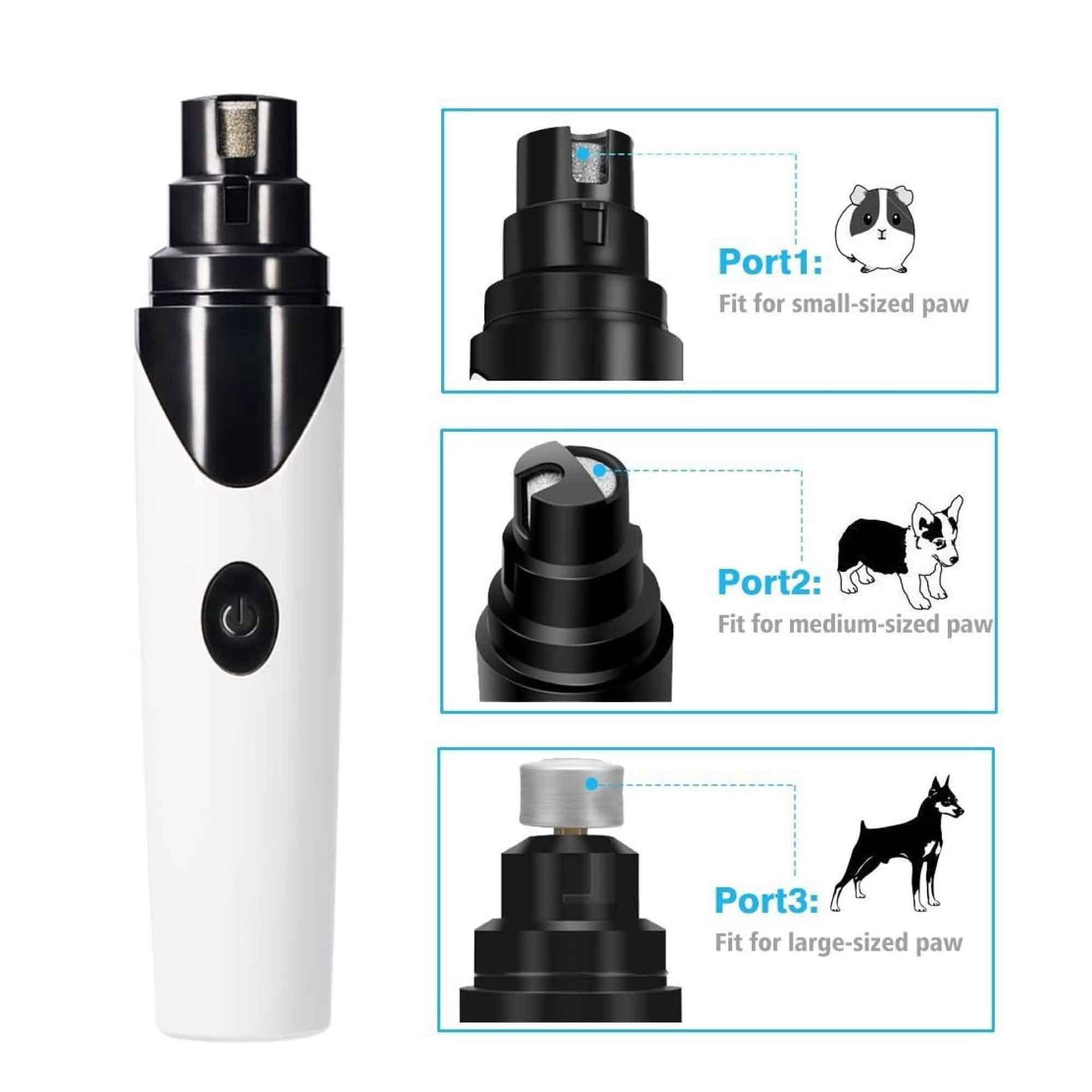 Pet Nail Grinder Dog Cat Electric Trimmer Rechargeable Clipper Claw Filer N8 - Harrogates