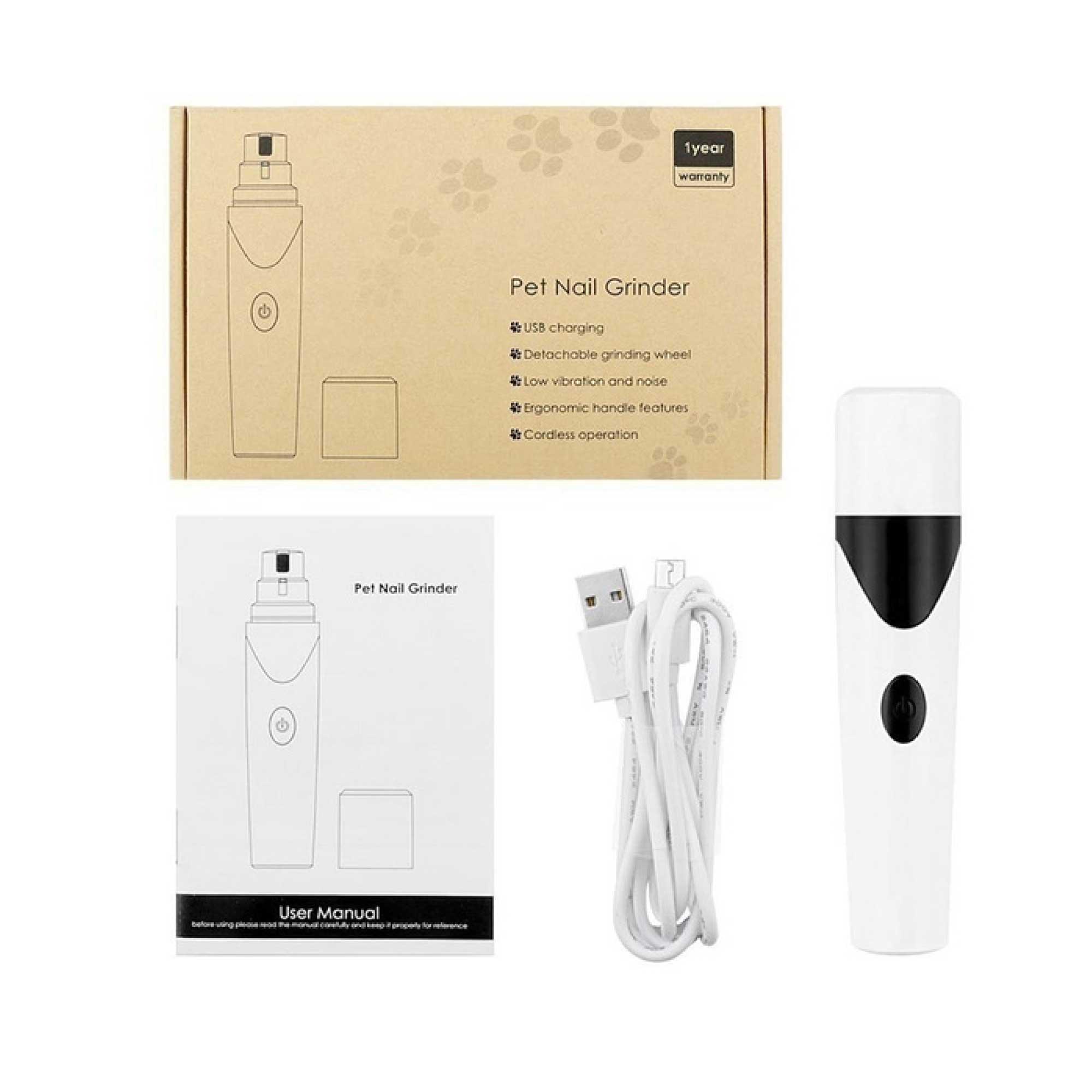 Pet Nail Grinder Dog Cat Electric Trimmer Rechargeable Clipper Claw Filer N8 - Harrogates