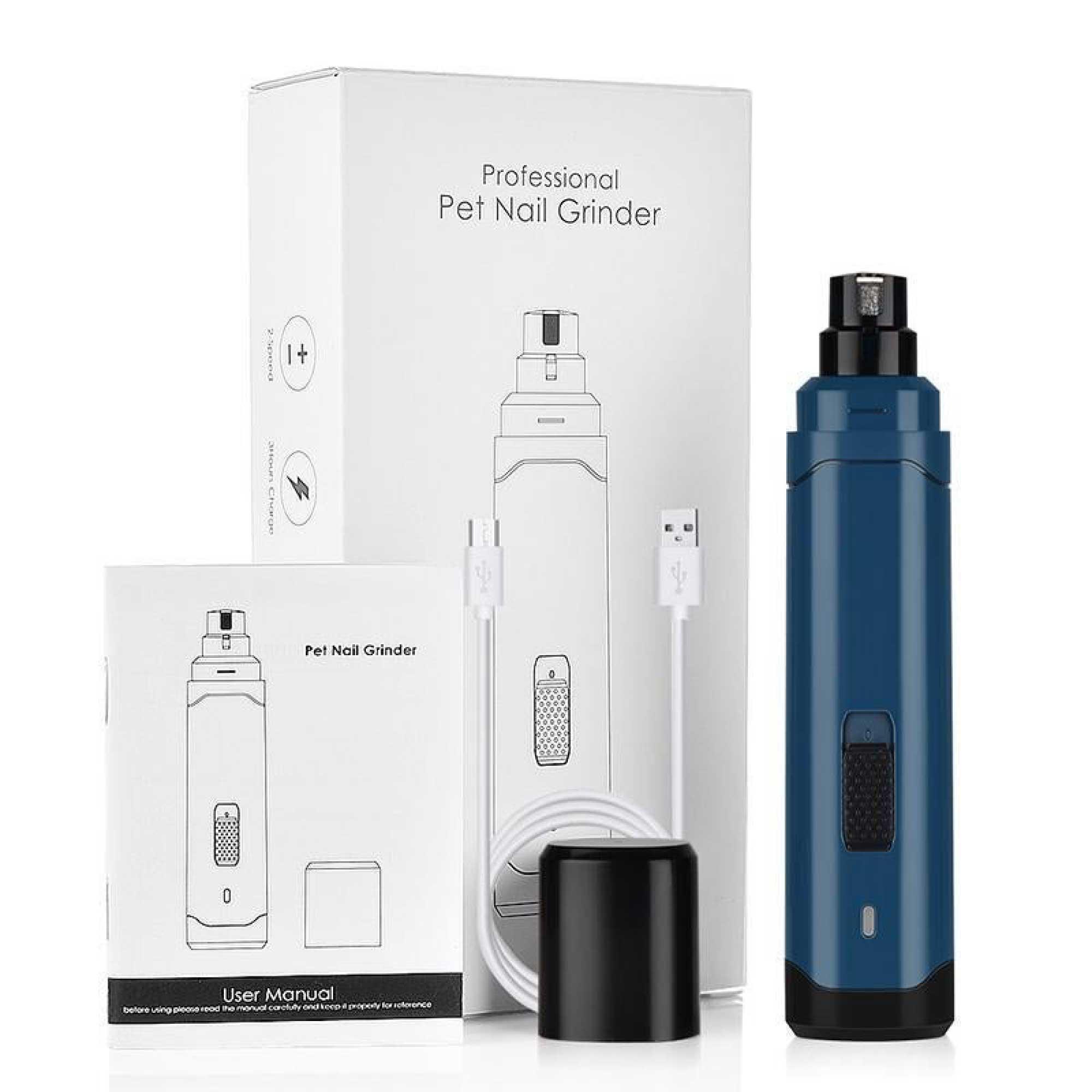 LED Light Pet Nail Grinder Dog Cat Electric Trimmer 2 Speed Rechargeable Filer - Harrogates