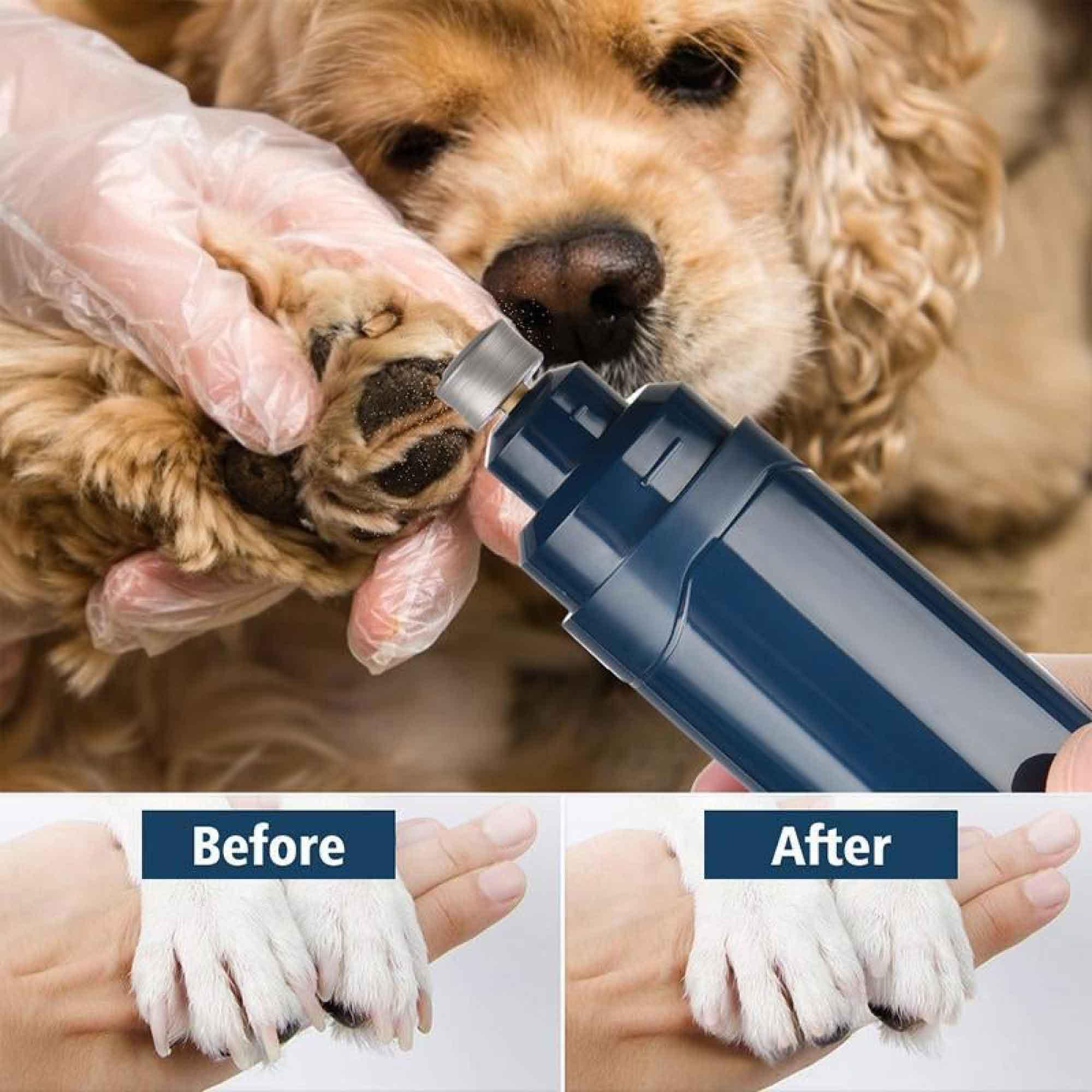 LED Light Pet Nail Grinder Dog Cat Electric Trimmer 2 Speed Rechargeable Filer - Harrogates