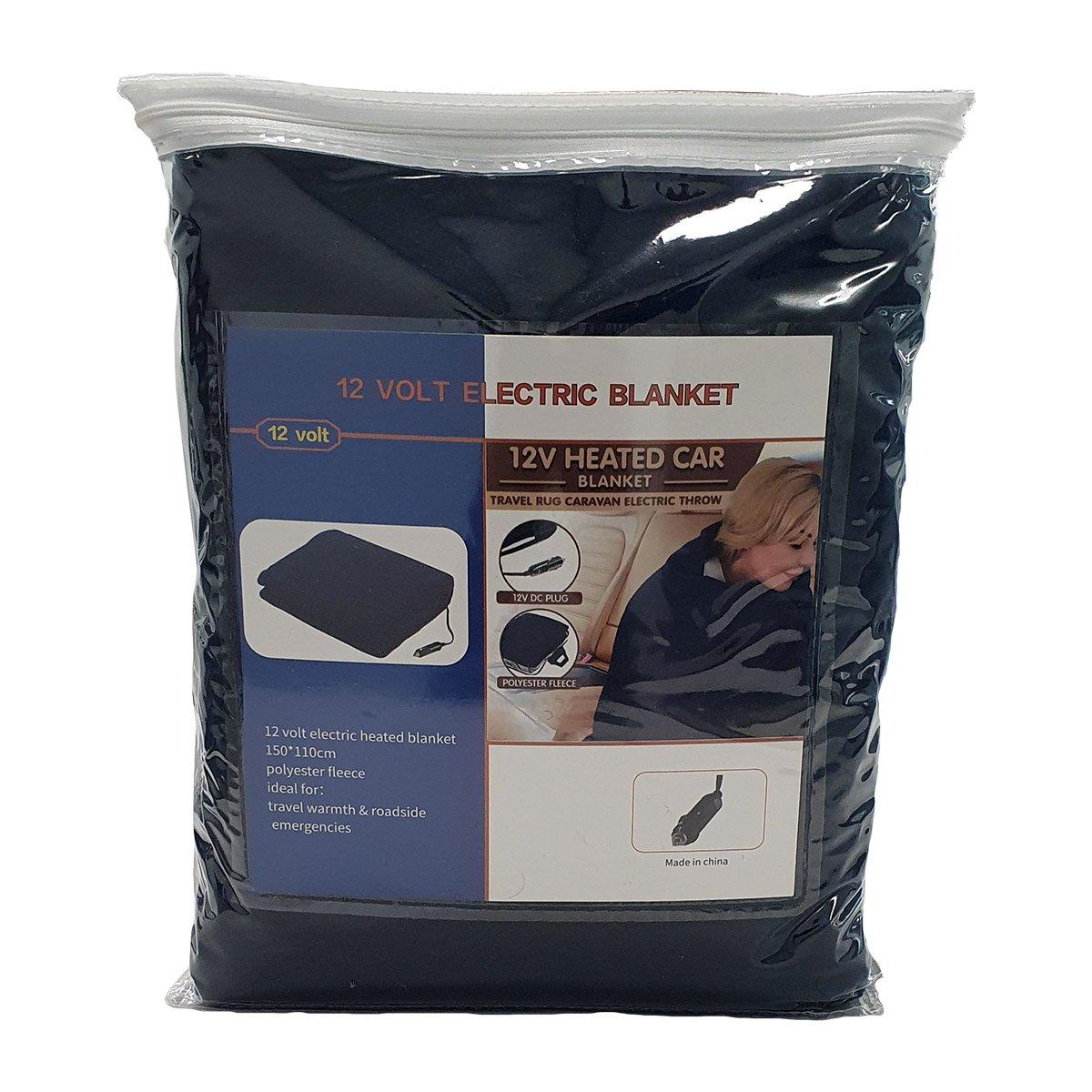 Laura Hill Heated Electric Car Blanket 150x110cm 12v - Navy Blue - Harrogates