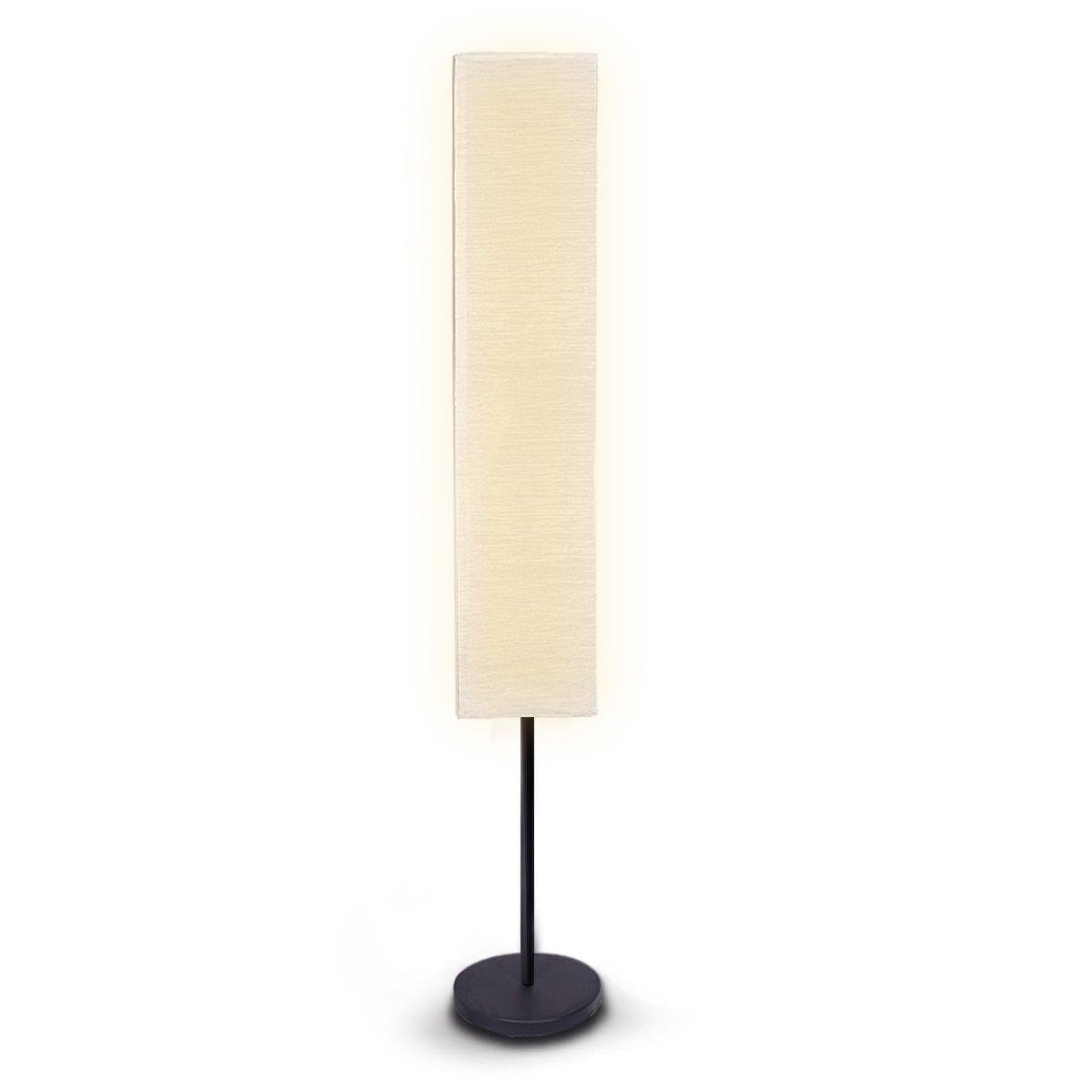 Sarantino Metal Floor Lamp with White Paper Wrinkle Shade Light Stand - Harrogates