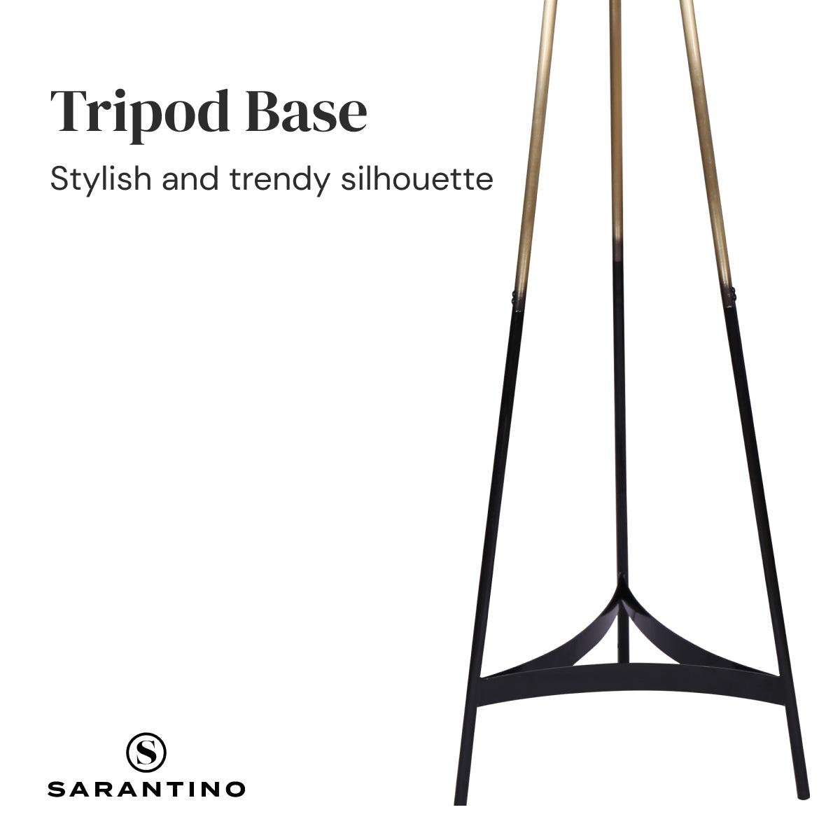 Sarantino Metal Tripod Electric Floor Lamp Gradient Finish - Harrogates