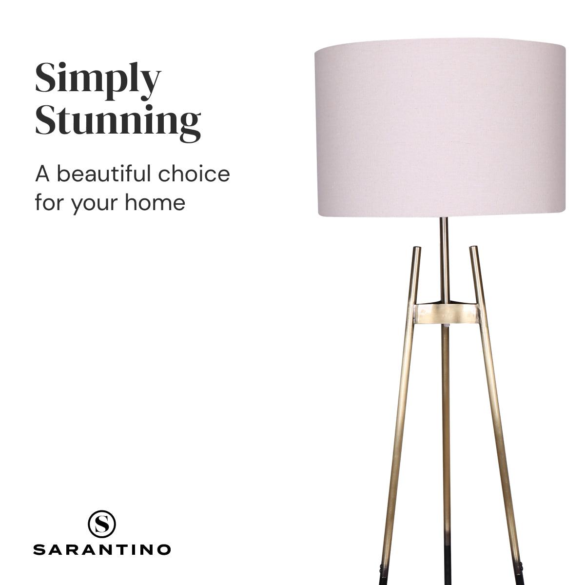 Sarantino Metal Tripod Electric Floor Lamp Gradient Finish - Harrogates