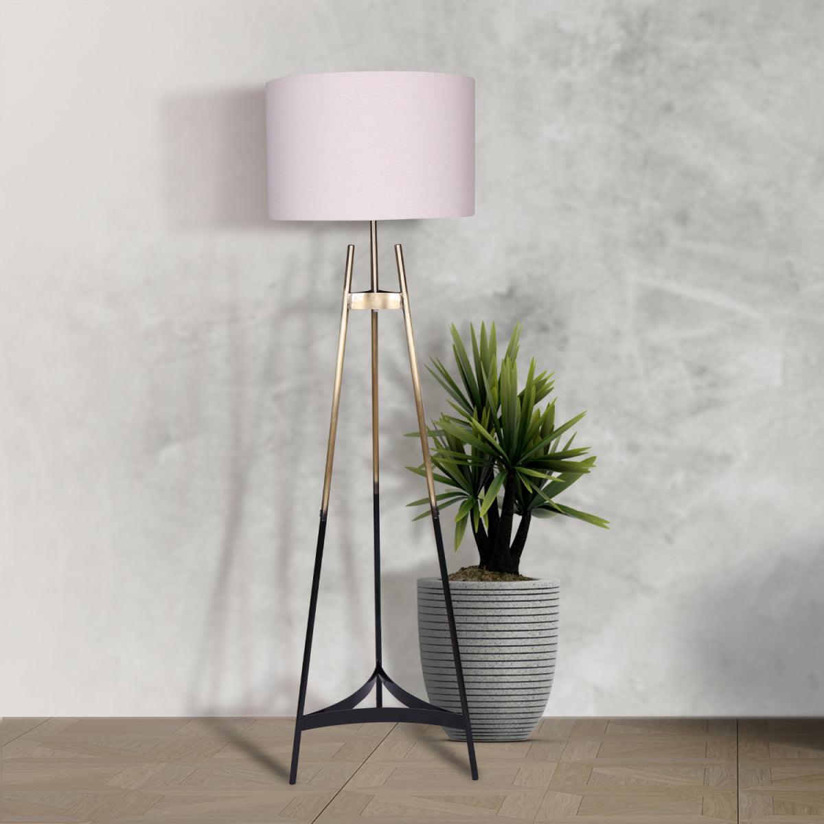 Sarantino Metal Tripod Electric Floor Lamp Gradient Finish - Harrogates