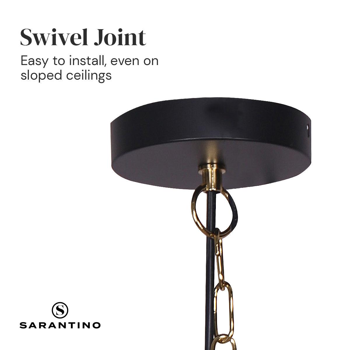 Sarantino Black and Gold Pendant Light - Harrogates