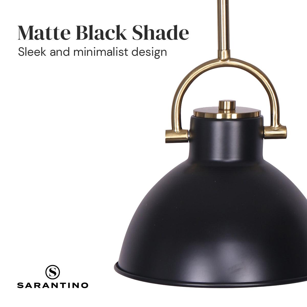 Sarantino Black and Gold Pendant Light - Harrogates