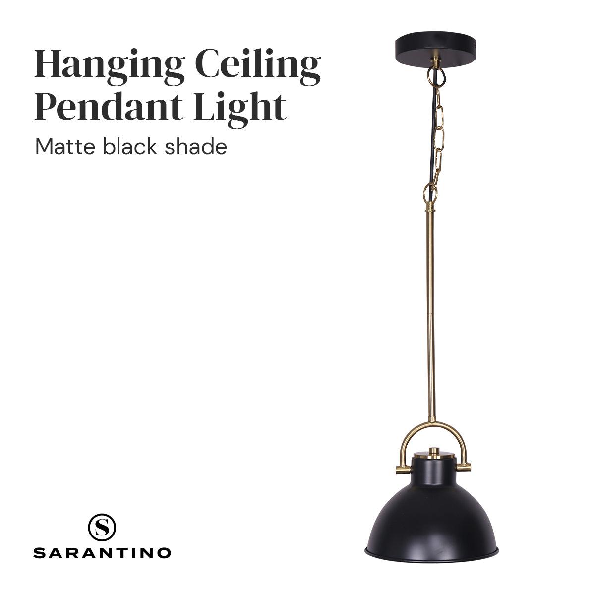 Sarantino Black and Gold Pendant Light - Harrogates