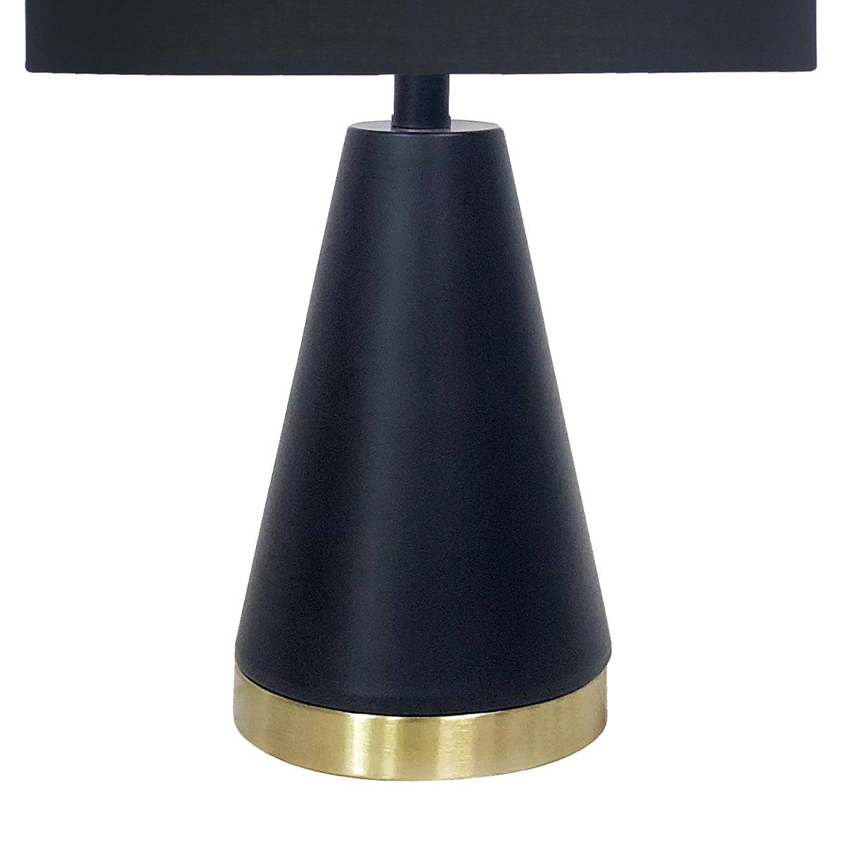 Sarantino Metal Table Lamp in Black and Gold - Harrogates