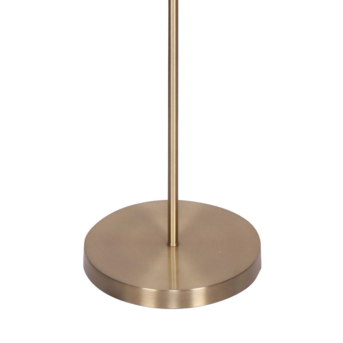 Sarantino 3-Light Gold Metal Floor Lamp with Glass Shades - Harrogates
