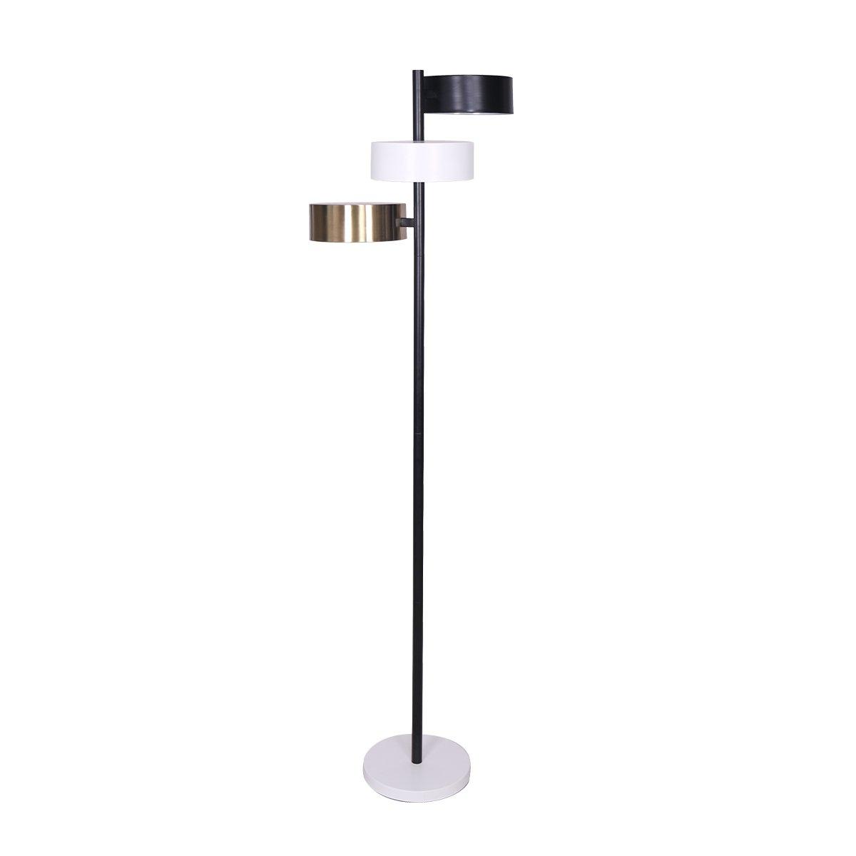 Sarantino Metal Floor Lamp with 3 Swirl Shades - Harrogates