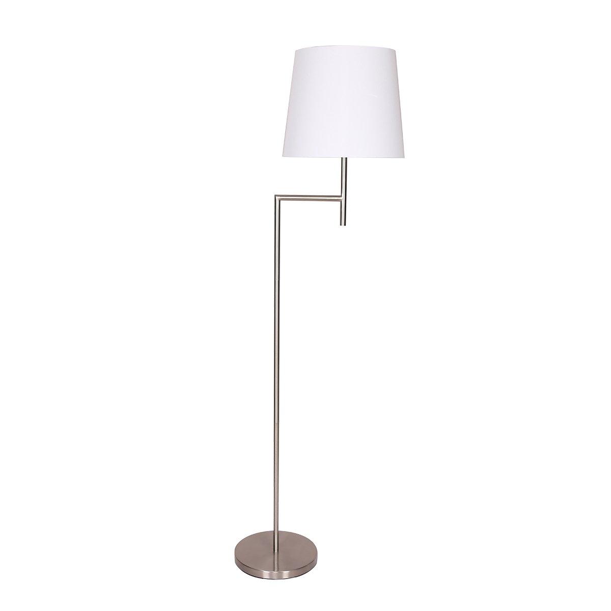 Sarantino Nickel Metal Arc Floor Lamp - Harrogates