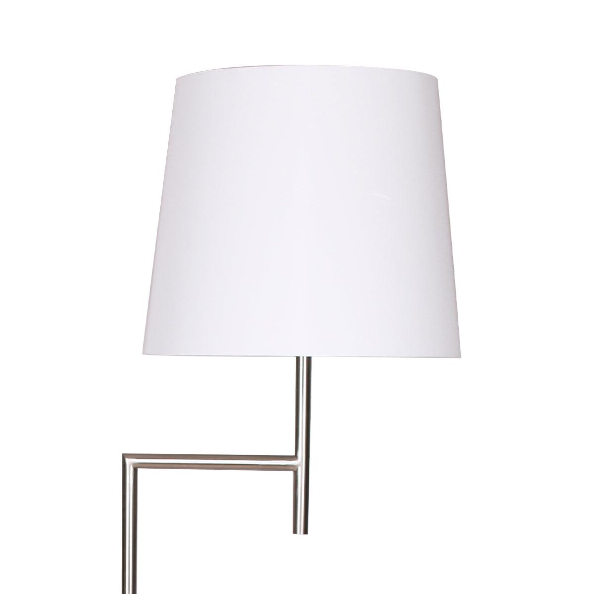 Sarantino Nickel Metal Arc Floor Lamp - Harrogates