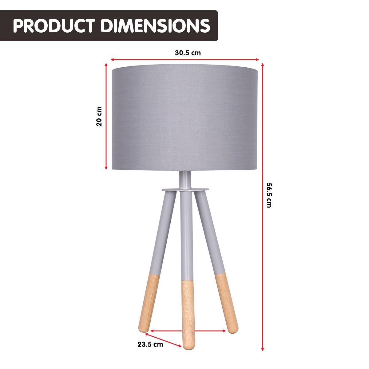 Sarantino Tripod Desk Lamp in Metal & Wood Nordic Minimalist Light - Harrogates