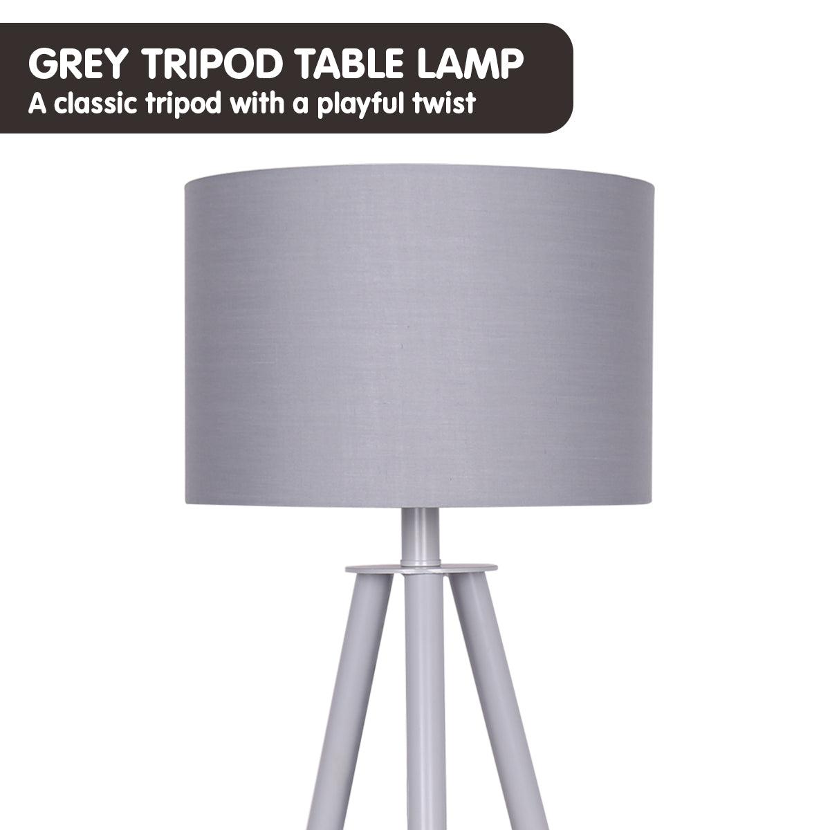 Sarantino Tripod Desk Lamp in Metal & Wood Nordic Minimalist Light - Harrogates